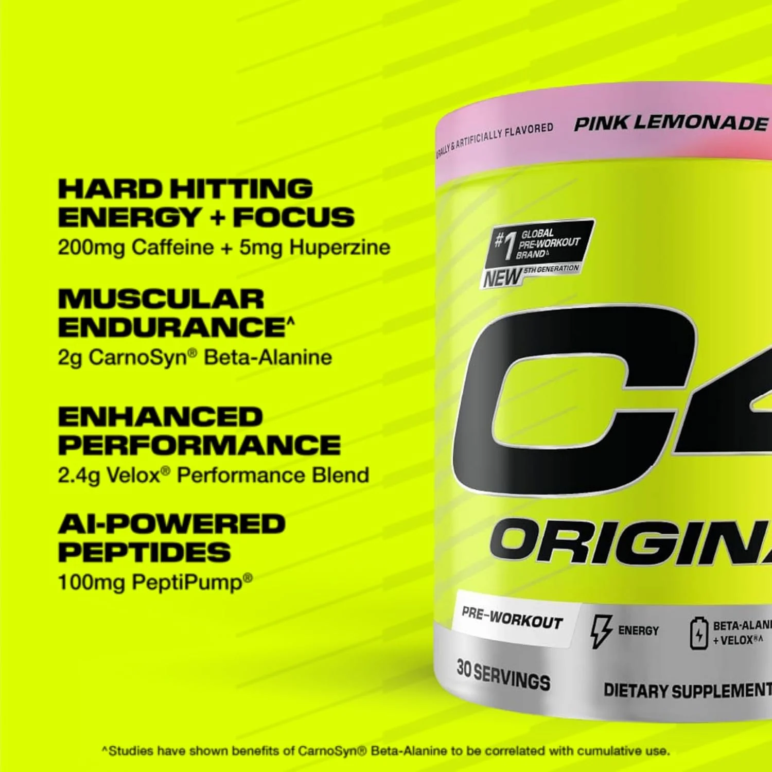 پودر انرژی زا قبل از تمرین C4 Original Cellucor برای مردان و زنان - با کراتین، کافئین، تقویت کننده اکسید نیتریک، سیترولین و بتا آلانین - لیموناد صورتی - 30 سروینگ (بسته بندی ممکن است متفاوت باشد) پودر انرژی زا قبل از تمرین C4 Original Cellucor برای مردان و زنان - با کراتین، کافئین، تقویت کننده اکسید نیتریک، سیترولین و بتا آلانین - لیموناد صورتی - 30 سروینگ (بسته بندی ممکن است متفاوت باشد)