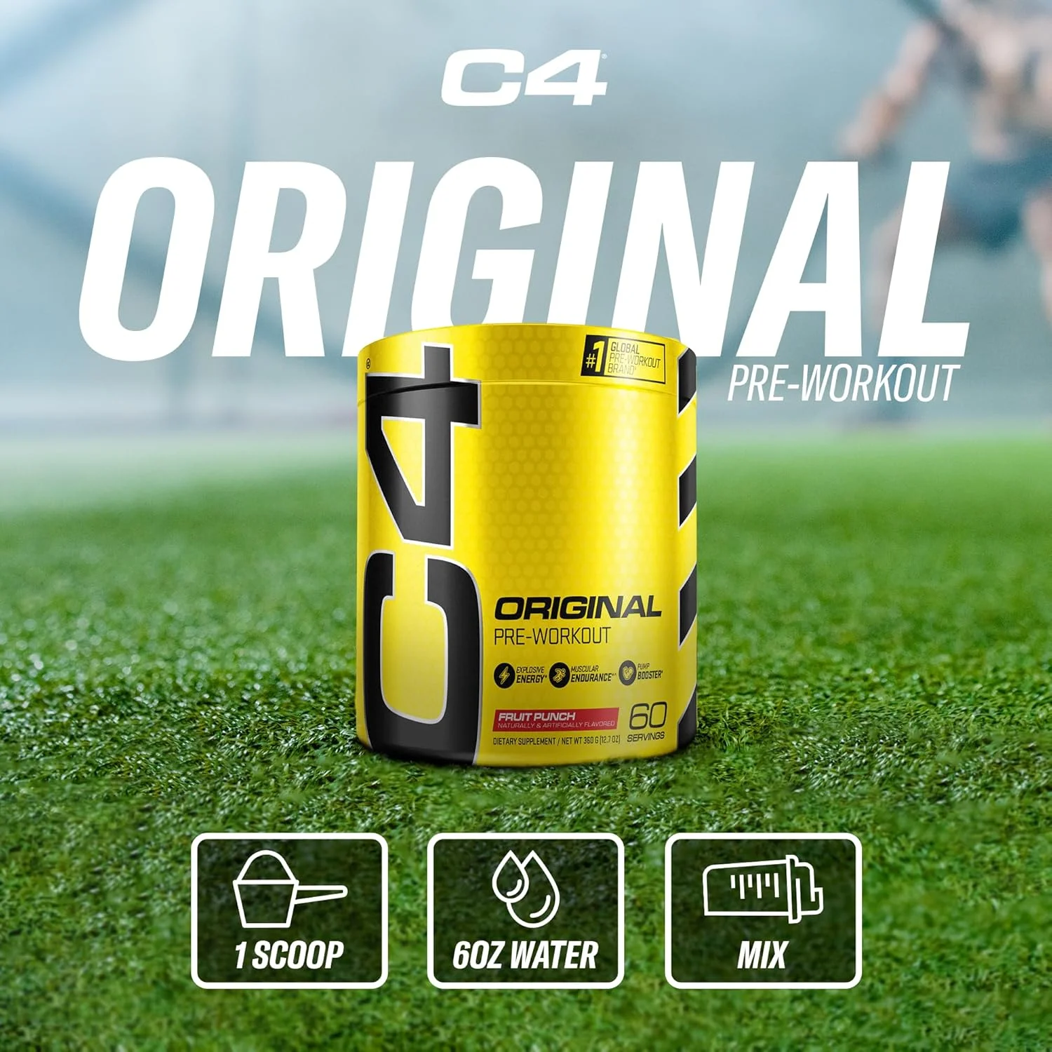 پودر مکمل قبل از تمرین انرژی زا Cellucor C4 برای مردان و زنان - پانچ میوه - 30 سروینگ (بسته بندی ممکن است متفاوت باشد) پودر مکمل قبل از تمرین انرژی زا Cellucor C4 برای مردان و زنان - پانچ میوه - 30 سروینگ (بسته بندی ممکن است متفاوت باشد)