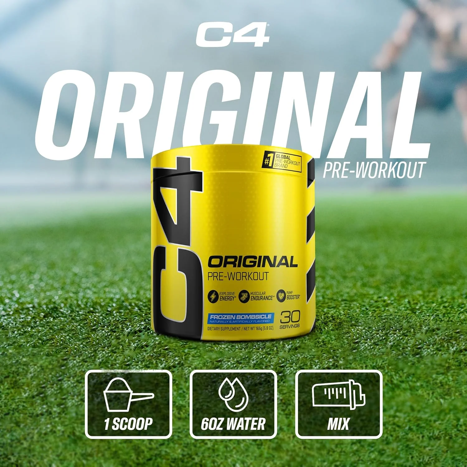 پودر مکمل قبل از تمرین Cellucor C4 Original با طعم Frozen Bombsicle، بدون شکر، انرژی زا برای مردان و زنان، 150 میلی گرم کافئین + بتا آلانین + کراتین - 30 سروینگ (بسته بندی ممکن است متفاوت باشد) پودر مکمل قبل از تمرین Cellucor C4 Original با طعم Frozen Bombsicle، بدون شکر، انرژی زا برای مردان و زنان، 150 میلی گرم کافئین + بتا آلانین + کراتین - 30 سروینگ (بسته بندی ممکن است متفاوت باشد)