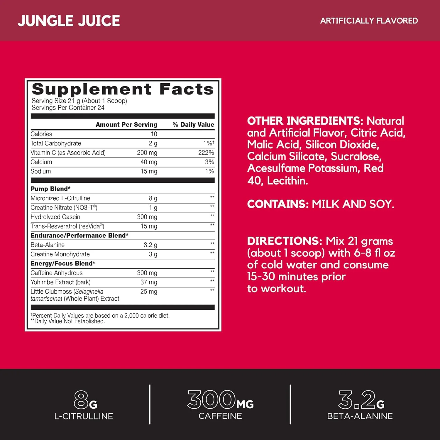 مکمل قبل از تمرین BSN NO-Xplode Vaso Pump، طعم Jungle Juice – 1.11 پوند، ترکیب پمپ نهایی 4 در 1 با سیترولین، بتا آلانین، کراتین نیترات و کافئین برای انرژی و تمرکز