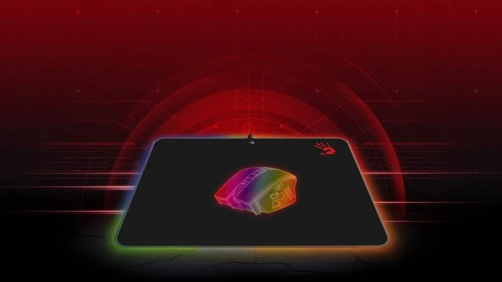 پد ماوس گیمینگ RGB بلودی مدل Mp-50Rs، دکمه سوئیچ LED، سطح فوق العاده صاف، پایه لاستیکی ضد لغزش، کابل بافته شده، سطح پارچه ای ضد آب مناسب برای ویندوز Xp / Vista / Windows 7 / Windows8 / 8.1 / 10 پد ماوس گیمینگ RGB بلودی مدل Mp-50Rs، دکمه سوئیچ LED، سطح فوق العاده صاف، پایه لاستیکی ضد لغزش، کابل بافته شده، سطح پارچه ای ضد آب مناسب برای ویندوز Xp / Vista / Windows 7 / Windows8 / 8.1 / 10