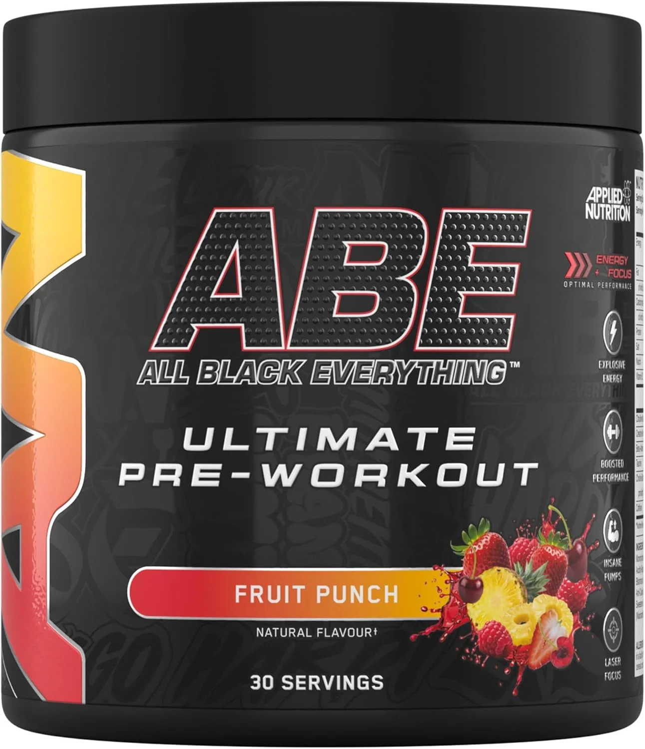 بسته تغذیه کاربردی ABE قبل از تمرین 375 گرم + شیکر مشکی ABE 700 میلی لیتر | پودر قبل از تمرین All Black Everything، نوشیدنی انرژی زا، عملکرد فیزیکی، کراتین، بتا آلانین، کافئین (پانچ میوه) بسته تغذیه کاربردی ABE قبل از تمرین 375 گرم + شیکر مشکی ABE 700 میلی لیتر | پودر قبل از تمرین All Black Everything، نوشیدنی انرژی زا، عملکرد فیزیکی، کراتین، بتا آلانین، کافئین (پانچ میوه)