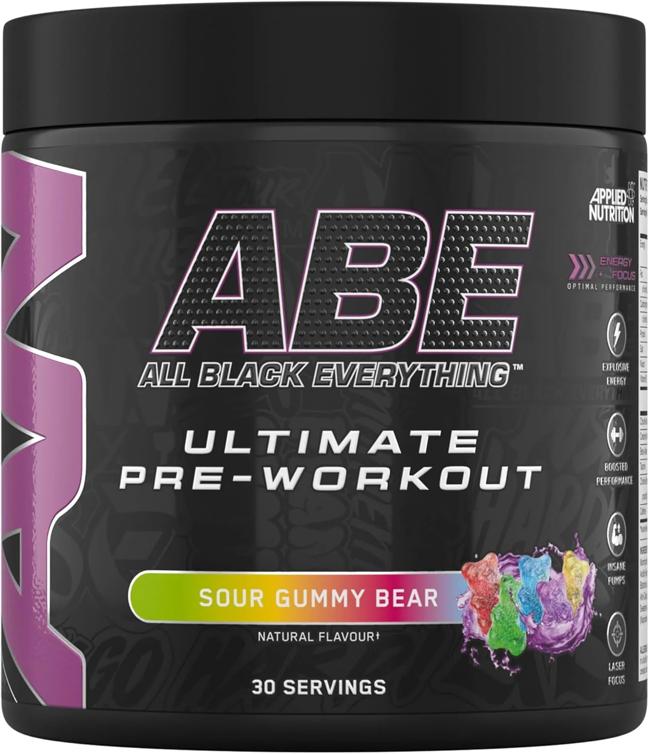 بسته تغذیه کاربردی ABE قبل از تمرین 375 گرم + شیکر مشکی ABE 700 میلی لیتر | پودر قبل از تمرین All Black Everything، نوشیدنی انرژی زا، عملکرد فیزیکی، کراتین، بتا آلانین، کافئین (خرس صمغی ترش) بسته تغذیه کاربردی ABE قبل از تمرین 375 گرم + شیکر مشکی ABE 700 میلی لیتر | پودر قبل از تمرین All Black Everything، نوشیدنی انرژی زا، عملکرد فیزیکی، کراتین، بتا آلانین، کافئین (خرس صمغی ترش)