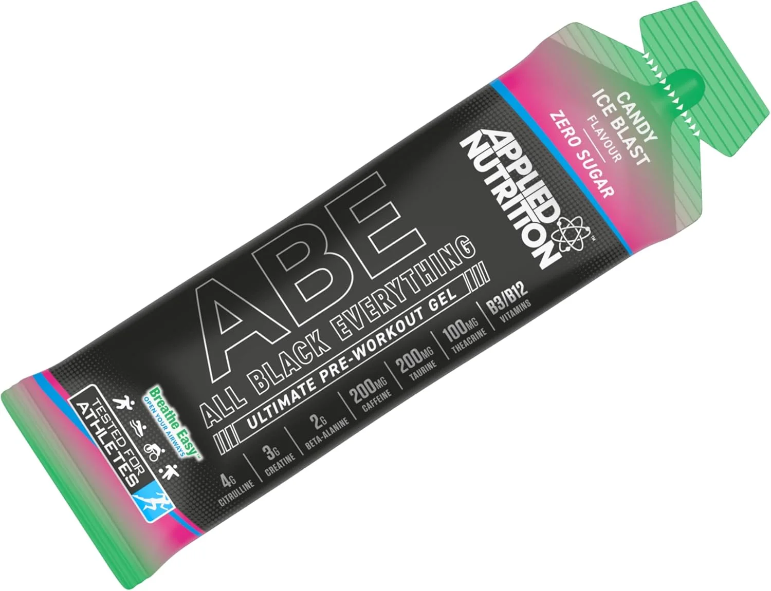 ژل قبل از تمرین ABE Applied Nutrition - ژل قبل از تمرین All Black Everything، انرژی و عملکرد فیزیکی با سیترولین، کراتین، بتا آلانین (20 عدد ژل 60 میلی لیتری) (Candy Ice Blast) ژل قبل از تمرین ABE Applied Nutrition - ژل قبل از تمرین All Black Everything، انرژی و عملکرد فیزیکی با سیترولین، کراتین، بتا آلانین (20 عدد ژل 60 میلی لیتری) (Candy Ice Blast)