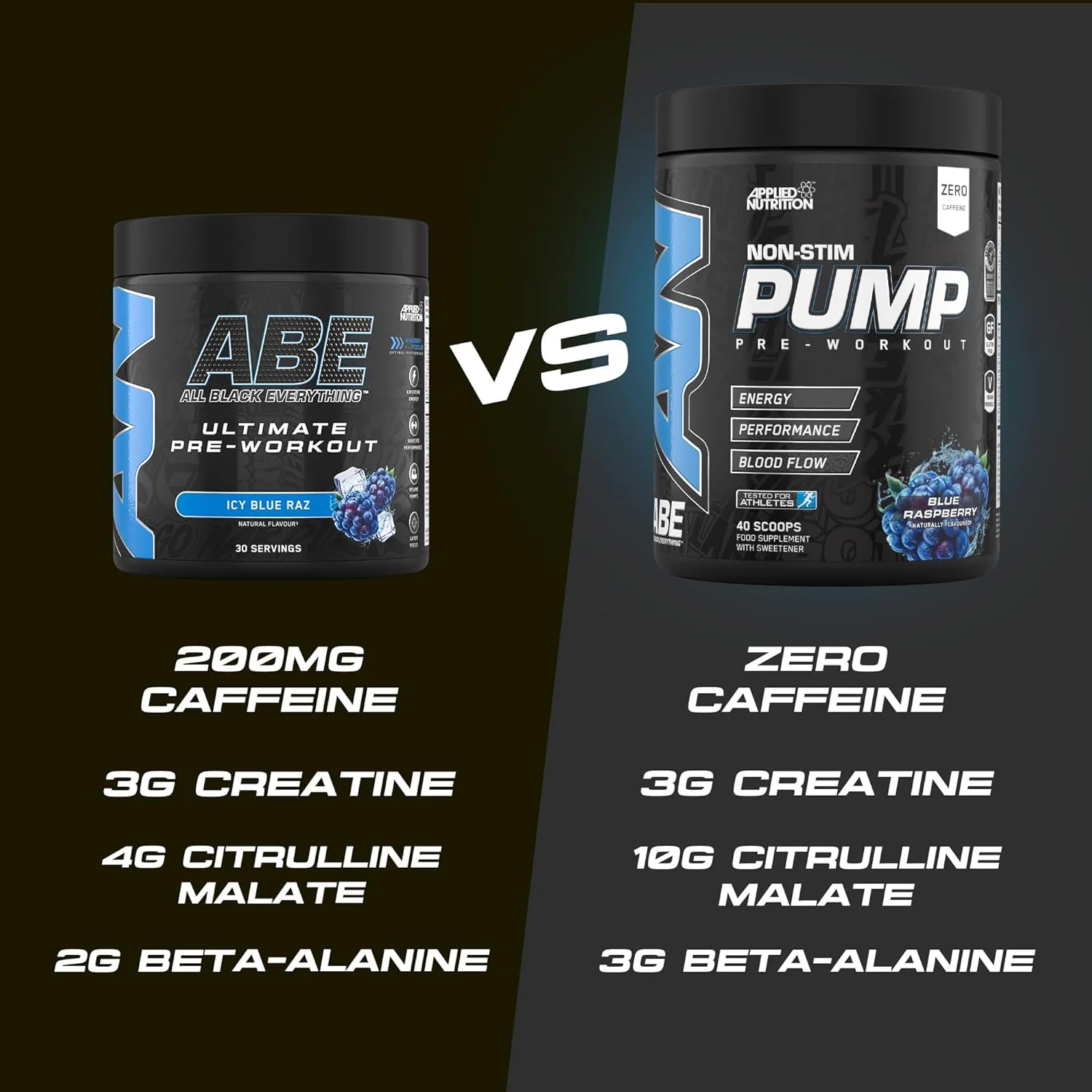 مکمل پمپ قبل از تمرین ABE Applied Nutrition - پودر پمپ قبل از تمرین بدون محرک All Black Everything | پمپ، انرژی و قدرت با سیترولین، کراتین، بتا آلانین (500 گرم - 40 سروینگ) (Tigers Blood) مکمل پمپ قبل از تمرین ABE Applied Nutrition - پودر پمپ قبل از تمرین بدون محرک All Black Everything | پمپ، انرژی و قدرت با سیترولین، کراتین، بتا آلانین (500 گرم - 40 سروینگ) (Tigers Blood)