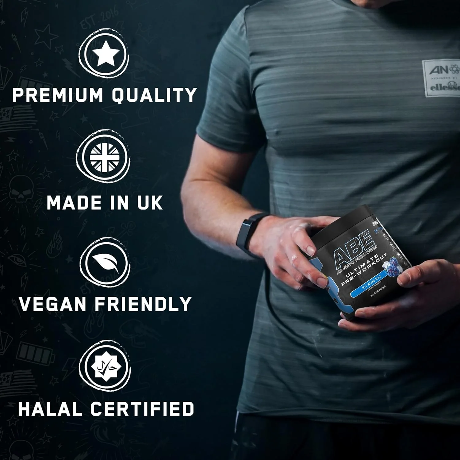 مکمل قبل از تمرین Applied Nutrition ABE - پودر قبل از تمرین All Black Everything، انرژی و عملکرد فیزیکی با سیترولین، کراتین، بتا آلانین (375 گرم - 30 سروینگ) (یخی بلو راز) مکمل قبل از تمرین Applied Nutrition ABE - پودر قبل از تمرین All Black Everything، انرژی و عملکرد فیزیکی با سیترولین، کراتین، بتا آلانین (375 گرم - 30 سروینگ) (یخی بلو راز)