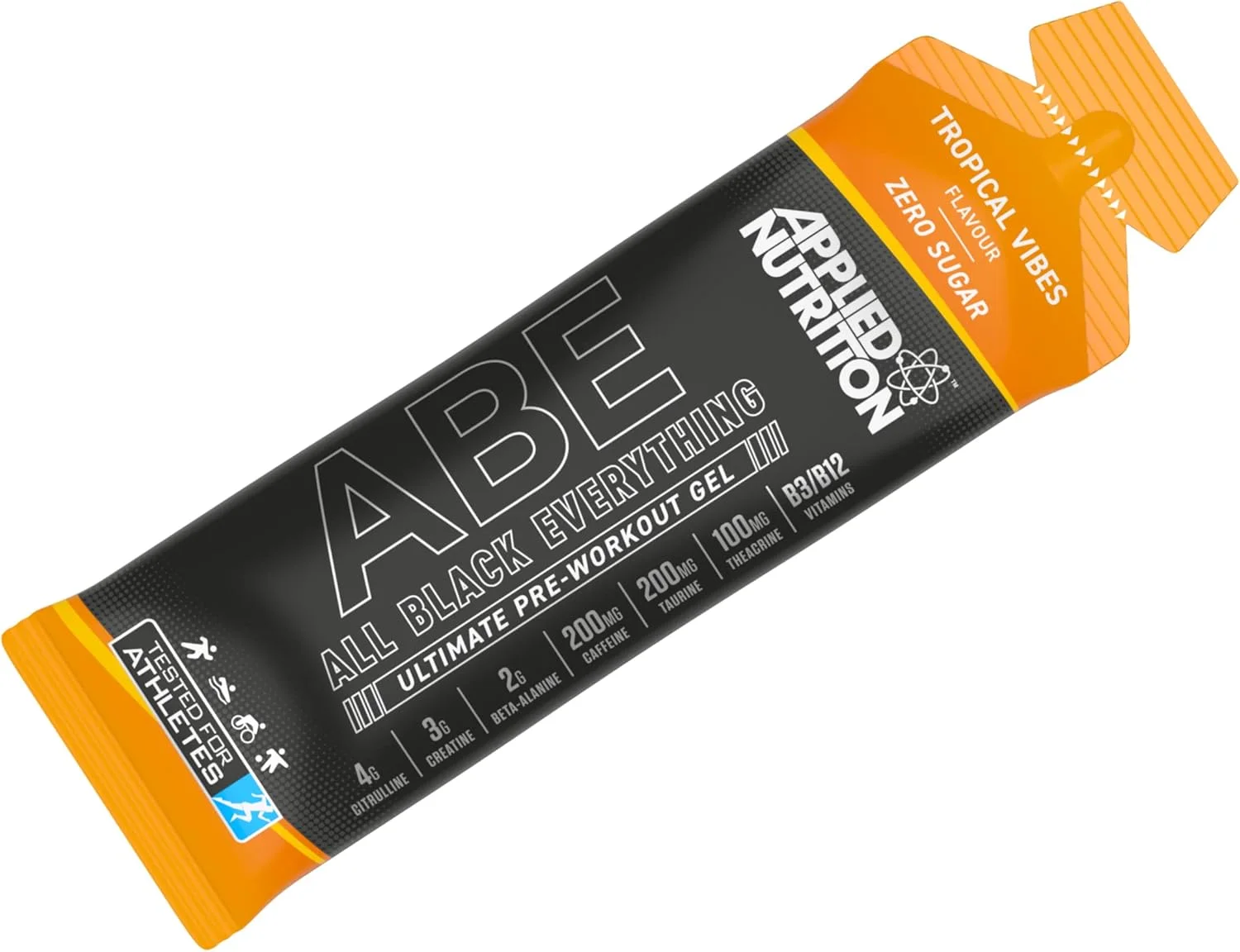 ژل قبل از تمرین ABE Applied Nutrition - ژل قبل از تمرین All Black Everything، انرژی و عملکرد فیزیکی با سیترولین، کراتین، بتا آلانین (20 عدد ژل 60 میلی لیتری) (Tropical Vibes) ژل قبل از تمرین ABE Applied Nutrition - ژل قبل از تمرین All Black Everything، انرژی و عملکرد فیزیکی با سیترولین، کراتین، بتا آلانین (20 عدد ژل 60 میلی لیتری) (Tropical Vibes)