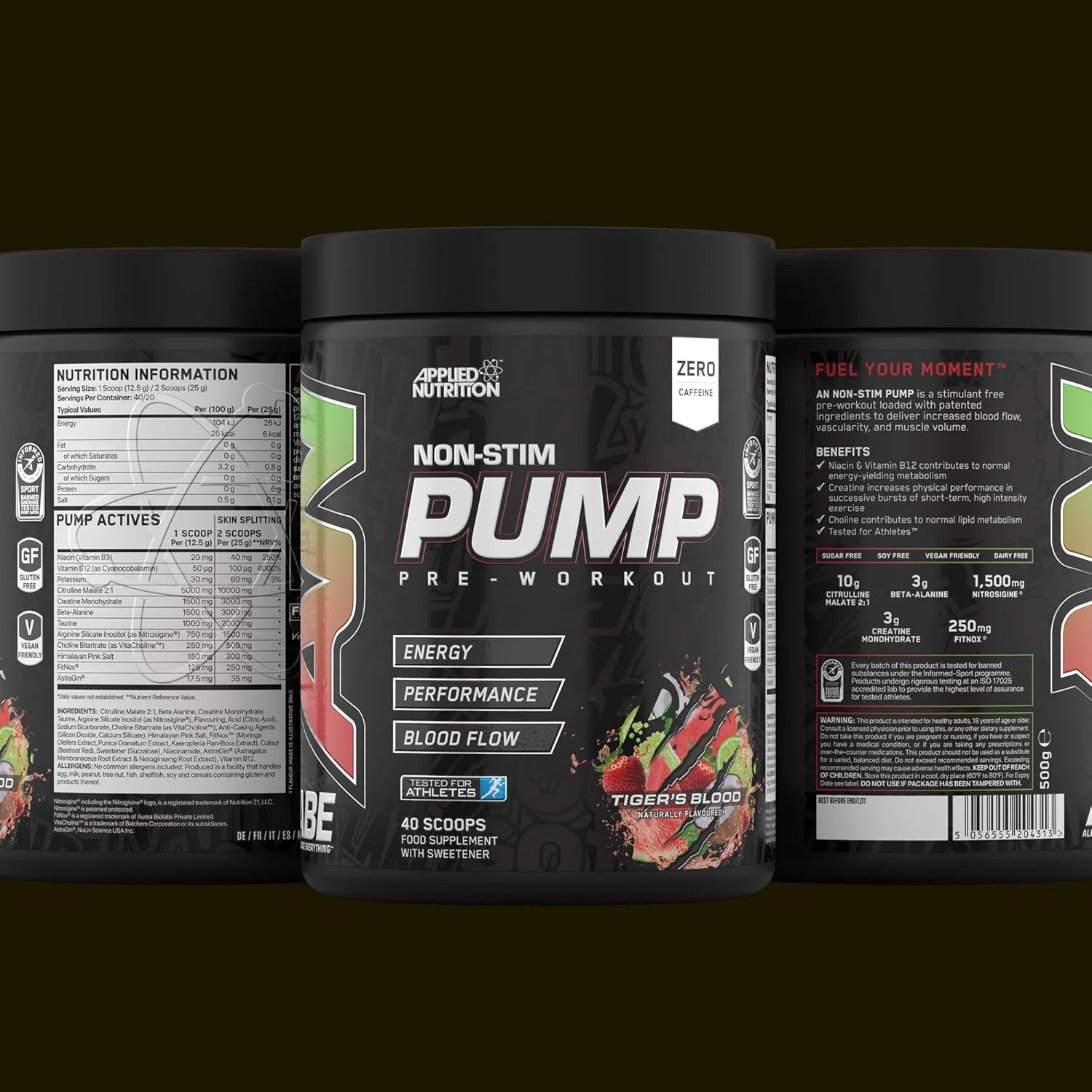 مکمل پمپ قبل از تمرین ABE Applied Nutrition - پودر پمپ قبل از تمرین بدون محرک All Black Everything | پمپ، انرژی و قدرت با سیترولین، کراتین، بتا آلانین (500 گرم - 40 سروینگ) (خون ببر) مکمل پمپ قبل از تمرین ABE Applied Nutrition - پودر پمپ قبل از تمرین بدون محرک All Black Everything | پمپ، انرژی و قدرت با سیترولین، کراتین، بتا آلانین (500 گرم - 40 سروینگ) (خون ببر)