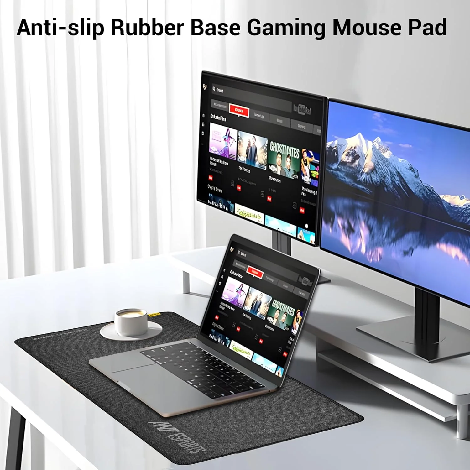 ماوس پد گیمینگ بزرگ Ant Esports MP290 - سطح میکروفایبر | پایه لاستیکی ضد لغزش | ضد ساییدگی و ضد آب | طراحی مینیمالیستی | جادار | دقت عالی ماوس پد گیمینگ بزرگ Ant Esports MP290 - سطح میکروفایبر | پایه لاستیکی ضد لغزش | ضد ساییدگی و ضد آب | طراحی مینیمالیستی | جادار | دقت عالی