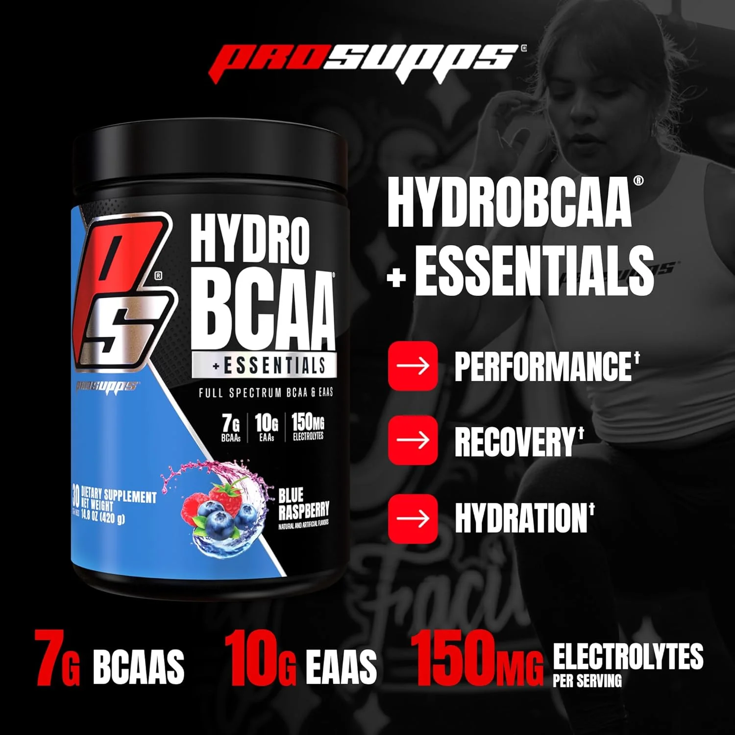 پودر بی سی ای ای ضروری ProSupps HydroBCAA - نوشیدنی قبل و بعد از تمرین با پودر اسید آمینه EAA برای ریکاوری عضلات، انرژی، چربی سوزی و هیدراتاسیون (تمشک آبی، 30 سروینگ) پودر بی سی ای ای ضروری ProSupps HydroBCAA - نوشیدنی قبل و بعد از تمرین با پودر اسید آمینه EAA برای ریکاوری عضلات، انرژی، چربی سوزی و هیدراتاسیون (تمشک آبی، 30 سروینگ)