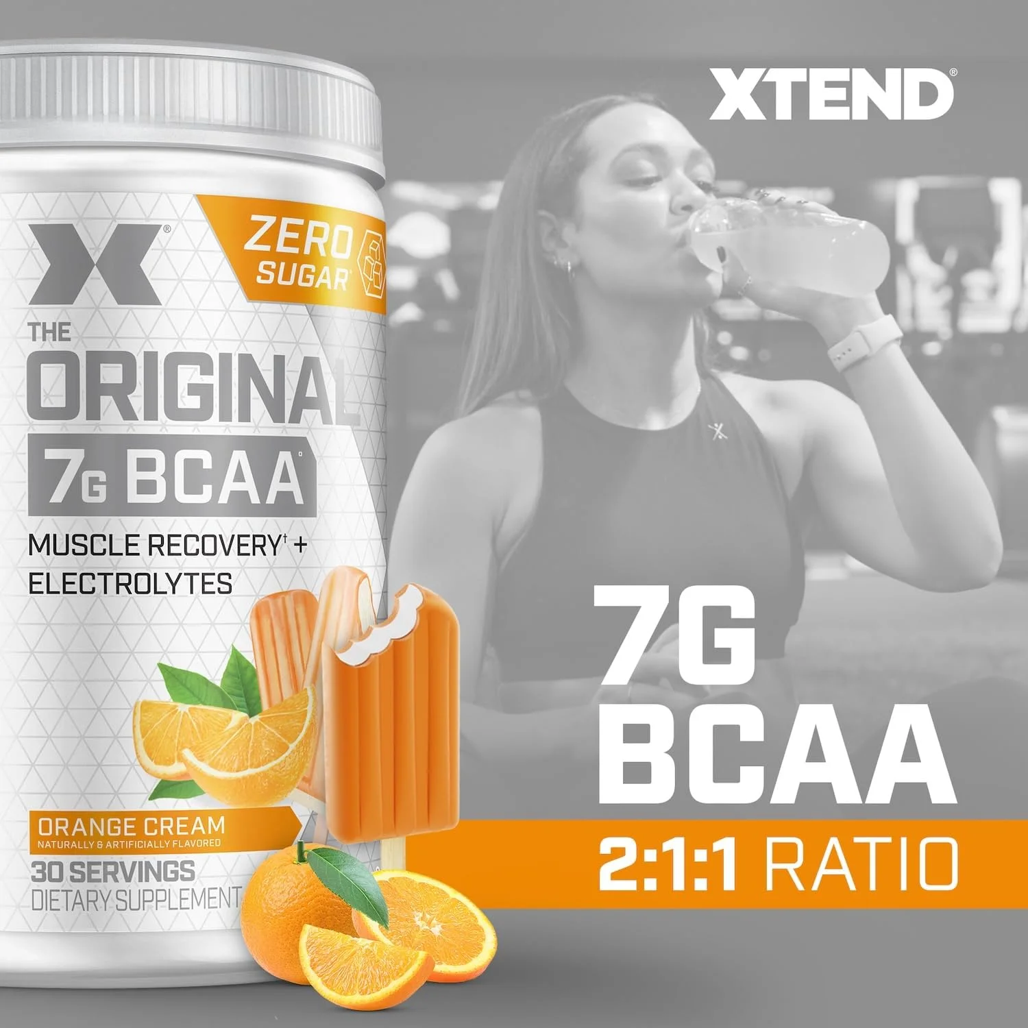 پودر بی سی ای ای اورجینال Xtend با طعم کرم پرتقالی | نوشیدنی بدون قند برای ریکاوری عضلات بعد از تمرین با آمینو اسیدها | 7 گرم بی سی ای ای برای مردان و زنان | 30 سروینگ پودر بی سی ای ای اورجینال Xtend با طعم کرم پرتقالی | نوشیدنی بدون قند برای ریکاوری عضلات بعد از تمرین با آمینو اسیدها | 7 گرم بی سی ای ای برای مردان و زنان | 30 سروینگ