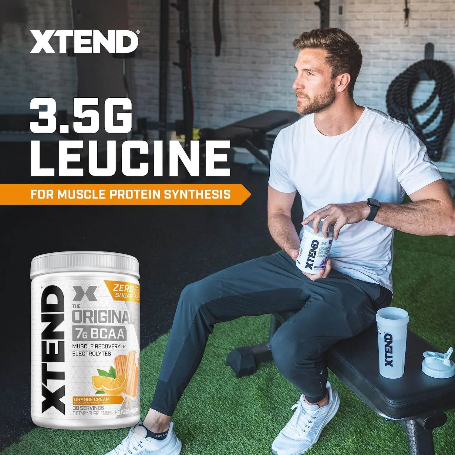 پودر بی سی ای ای اورجینال Xtend با طعم کرم پرتقالی | نوشیدنی بدون قند برای ریکاوری عضلات بعد از تمرین با آمینو اسیدها | 7 گرم بی سی ای ای برای مردان و زنان | 30 سروینگ پودر بی سی ای ای اورجینال Xtend با طعم کرم پرتقالی | نوشیدنی بدون قند برای ریکاوری عضلات بعد از تمرین با آمینو اسیدها | 7 گرم بی سی ای ای برای مردان و زنان | 30 سروینگ