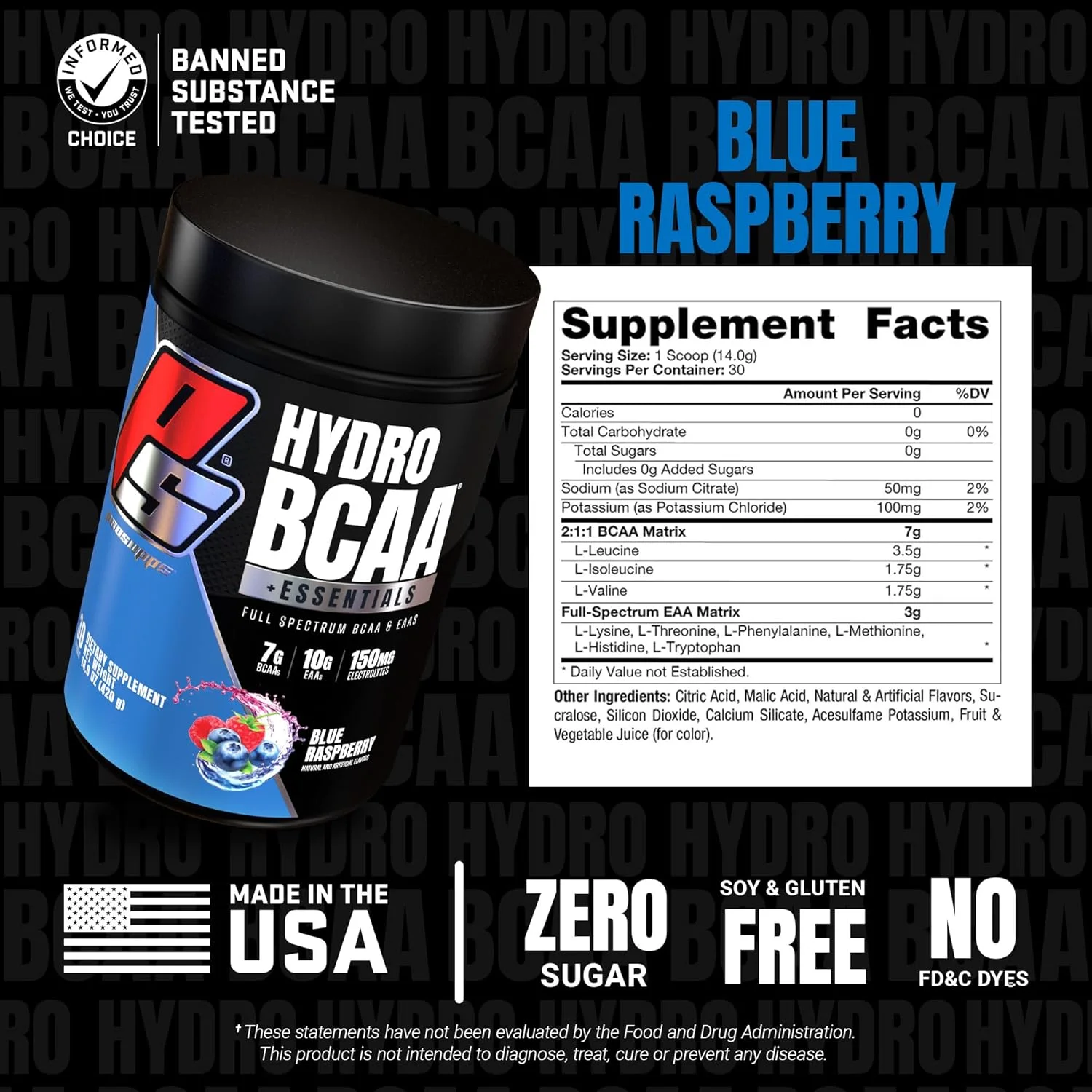 پودر بی سی ای ای ضروری ProSupps HydroBCAA - نوشیدنی قبل و بعد از تمرین با پودر اسید آمینه EAA برای ریکاوری عضلات، انرژی، چربی سوزی و هیدراتاسیون (تمشک آبی، 30 سروینگ) پودر بی سی ای ای ضروری ProSupps HydroBCAA - نوشیدنی قبل و بعد از تمرین با پودر اسید آمینه EAA برای ریکاوری عضلات، انرژی، چربی سوزی و هیدراتاسیون (تمشک آبی، 30 سروینگ)