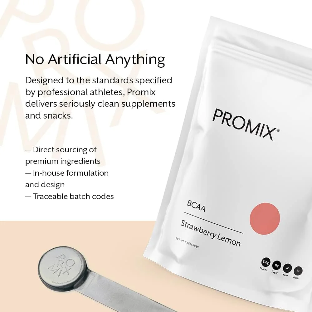 پودر انرژی بعد از تمرین Promix BCAA - 5 گرم BCAA میکرونیزه، بدون شکر، گیاهی، وگان، کتو - لیمو توت فرنگی - 30 سروینگ (بسته 1 عددی) پودر انرژی بعد از تمرین Promix BCAA - 5 گرم BCAA میکرونیزه، بدون شکر، گیاهی، وگان، کتو - لیمو توت فرنگی - 30 سروینگ (بسته 1 عددی)
