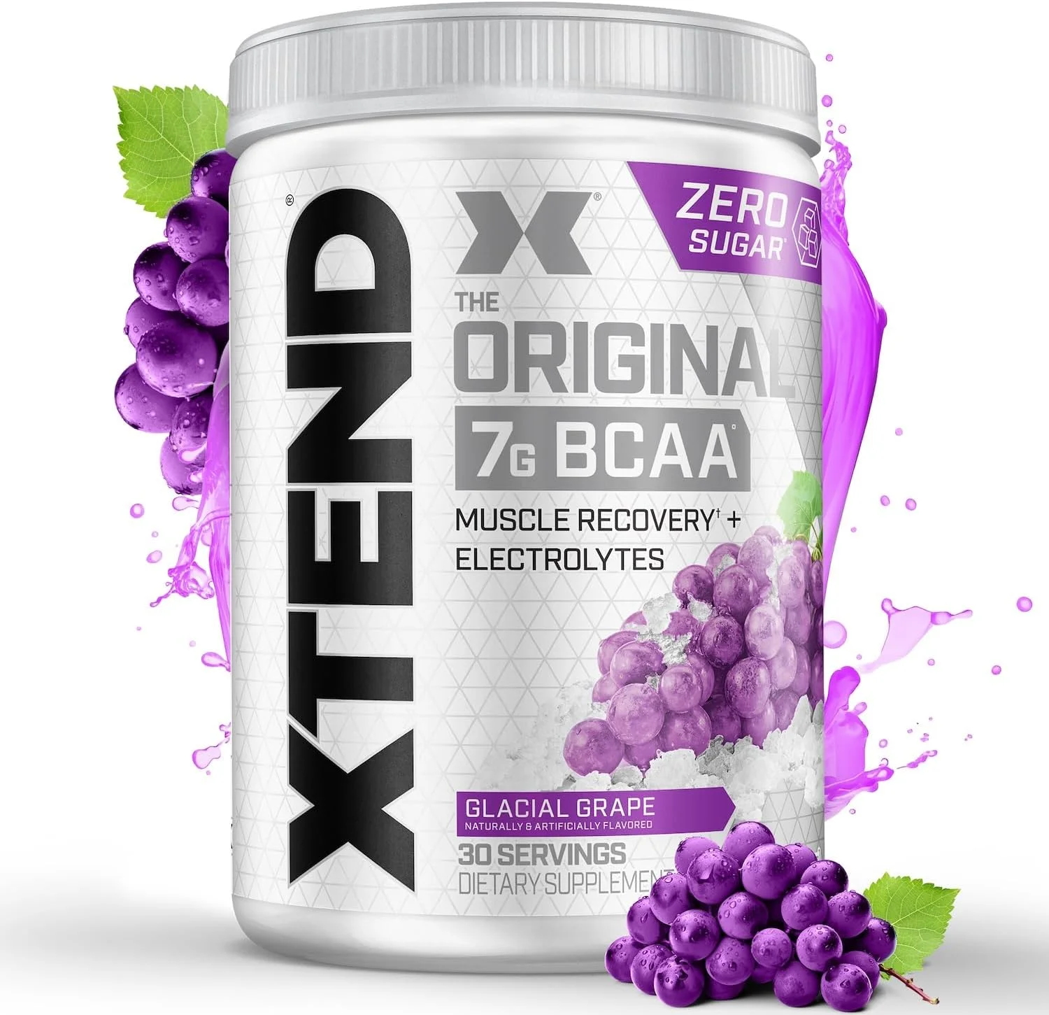 پودر BCAA اورجینال XTEND طعم انگور یخچالی، بدون کالری، بدون کربوهیدرات، بدون شکر، نوشیدنی ریکاوری عضلات بعد از تمرین با آمینو اسیدها، 7 گرم BCAA برای مردان و زنان، 30 سروینگ پودر BCAA اورجینال XTEND طعم انگور یخچالی، بدون کالری، بدون کربوهیدرات، بدون شکر، نوشیدنی ریکاوری عضلات بعد از تمرین با آمینو اسیدها، 7 گرم BCAA برای مردان و زنان، 30 سروینگ