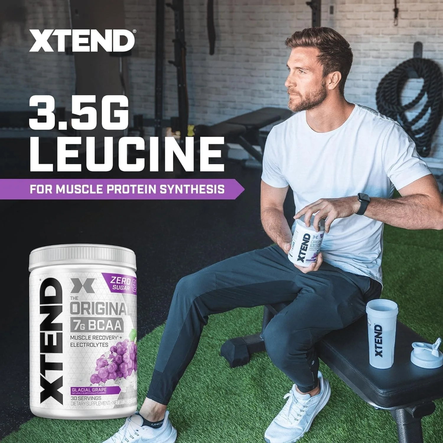 پودر BCAA اورجینال XTEND طعم انگور یخچالی، بدون کالری، بدون کربوهیدرات، بدون شکر، نوشیدنی ریکاوری عضلات بعد از تمرین با آمینو اسیدها، 7 گرم BCAA برای مردان و زنان، 30 سروینگ پودر BCAA اورجینال XTEND طعم انگور یخچالی، بدون کالری، بدون کربوهیدرات، بدون شکر، نوشیدنی ریکاوری عضلات بعد از تمرین با آمینو اسیدها، 7 گرم BCAA برای مردان و زنان، 30 سروینگ