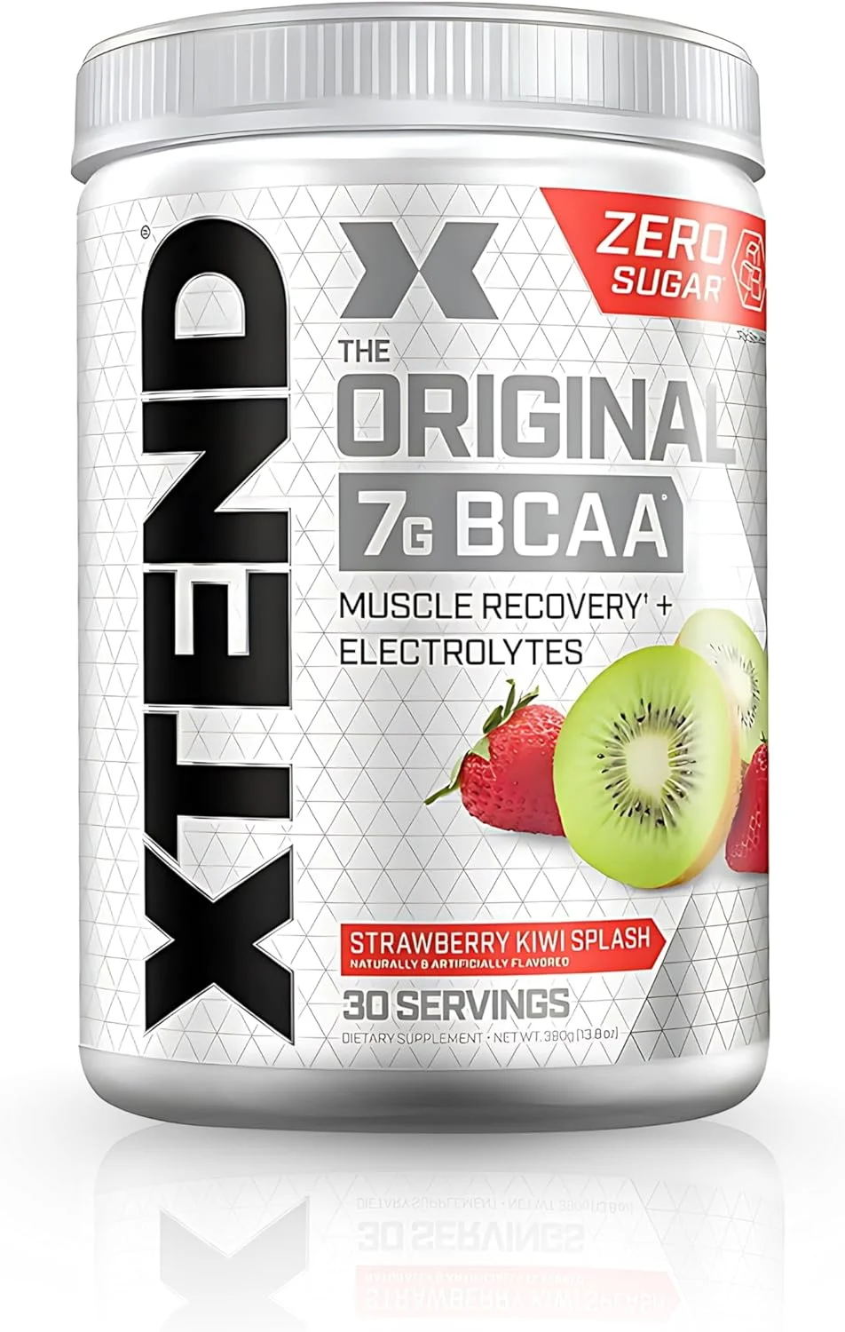 پودر BCAA اورجینال XTEND با طعم توت فرنگی کیوی | بدون کالری، بدون کربوهیدرات، بدون شکر - نوشیدنی ریکاوری عضلات بعد از تمرین با آمینو اسیدها - 7 گرم BCAA برای مردان و زنان | 30 سروینگ