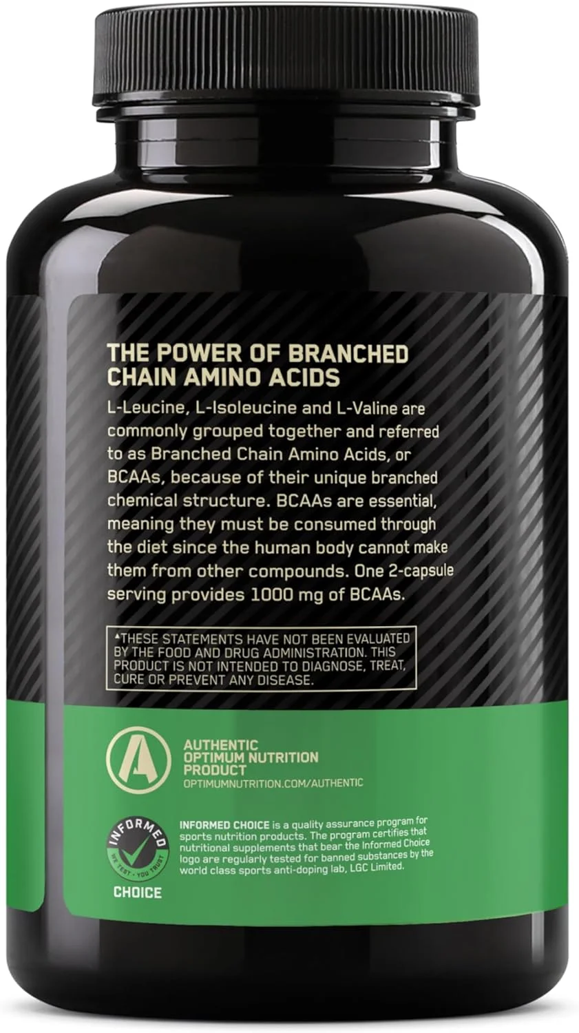 کپسول های آمینو اسید BCAA اپتیموم نوتریشن (1000 میلی گرم، 200 عدد)