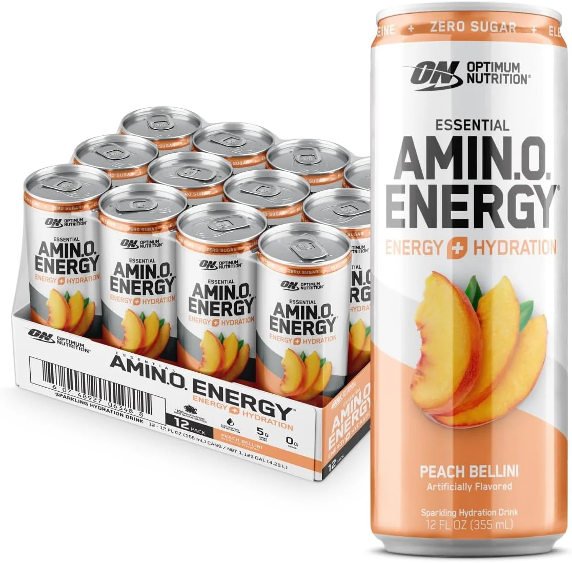 نوشیدنی انرژی آمینو + الکترولیت های Optimum Nutrition برای هیدراتاسیون - بدون شکر، آمینو اسیدها، BCAA، مناسب برای کتو، نوشیدنی گازدار - Peach Bellini، بسته 12 عددی (ممکن است بسته بندی متفاوت باشد) نوشیدنی انرژی آمینو + الکترولیت های Optimum Nutrition برای هیدراتاسیون - بدون شکر، آمینو اسیدها، BCAA، مناسب برای کتو، نوشیدنی گازدار - Peach Bellini، بسته 12 عددی (ممکن است بسته بندی متفاوت باشد)
