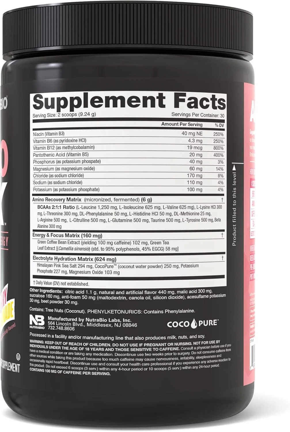نوترا بایو آمینو کیک - پودر BCAA با کافئین طبیعی - مکمل اسیدهای آمینه برای انرژی، هیدراتاسیون و ریکاوری - BCAA، الکترولیت ها و اسیدهای آمینه - تمشک لیموناد، 30 سروینگ نوترا بایو آمینو کیک - پودر BCAA با کافئین طبیعی - مکمل اسیدهای آمینه برای انرژی، هیدراتاسیون و ریکاوری - BCAA، الکترولیت ها و اسیدهای آمینه - تمشک لیموناد، 30 سروینگ