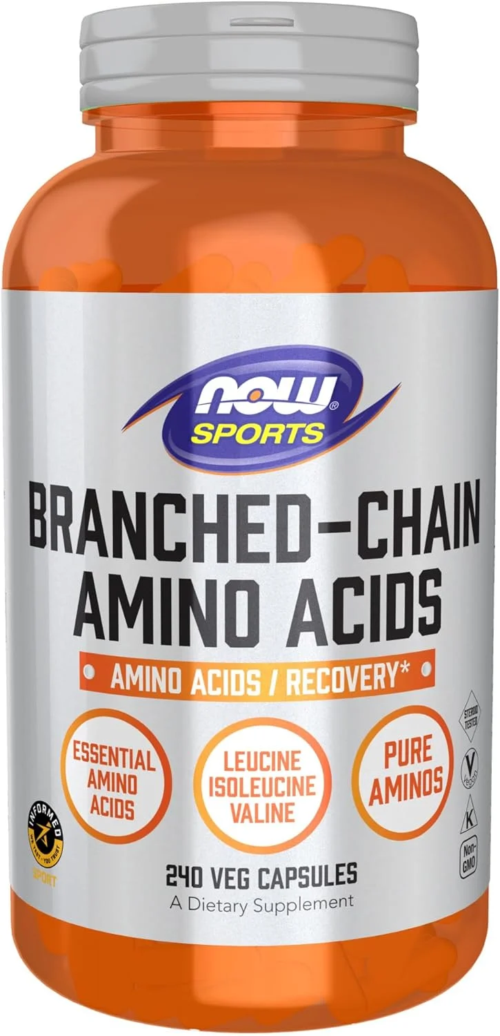 NOW Sports Nutrition، آمینو اسیدهای شاخه دار، با لوسین، ایزولوسین و والین، 240 کپسول گیاهی NOW Sports Nutrition، آمینو اسیدهای شاخه دار، با لوسین، ایزولوسین و والین، 240 کپسول گیاهی