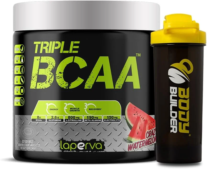 پودر بی سی ای ای تریپل لاپروا - فرمول پیشرفته ریکاوری عضلات و افزایش عملکرد (طعم هندوانه دیوانه)، (30 سروینگ) (بدون نیاز به شیکر) پودر بی سی ای ای تریپل لاپروا - فرمول پیشرفته ریکاوری عضلات و افزایش عملکرد (طعم هندوانه دیوانه)، (30 سروینگ) (بدون نیاز به شیکر)