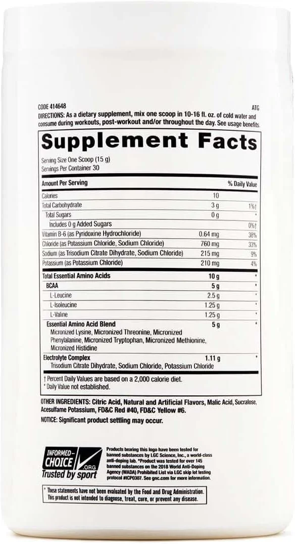 مکمل آمینو اسید ضروری GNC Pro Performance، طعم پرتقال تند، 30 سروینگ، پشتیبانی از ریکاوری عضلات مکمل آمینو اسید ضروری GNC Pro Performance، طعم پرتقال تند، 30 سروینگ، پشتیبانی از ریکاوری عضلات