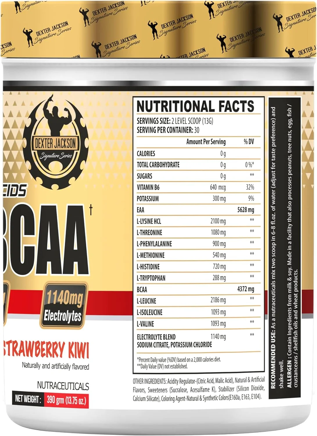 آمینو اسیدهای ضروری EAA+BCAA سری امضای دکستر جکسون (طعم توت فرنگی کیوی) آمینو اسیدهای ضروری EAA+BCAA سری امضای دکستر جکسون (طعم توت فرنگی کیوی)
