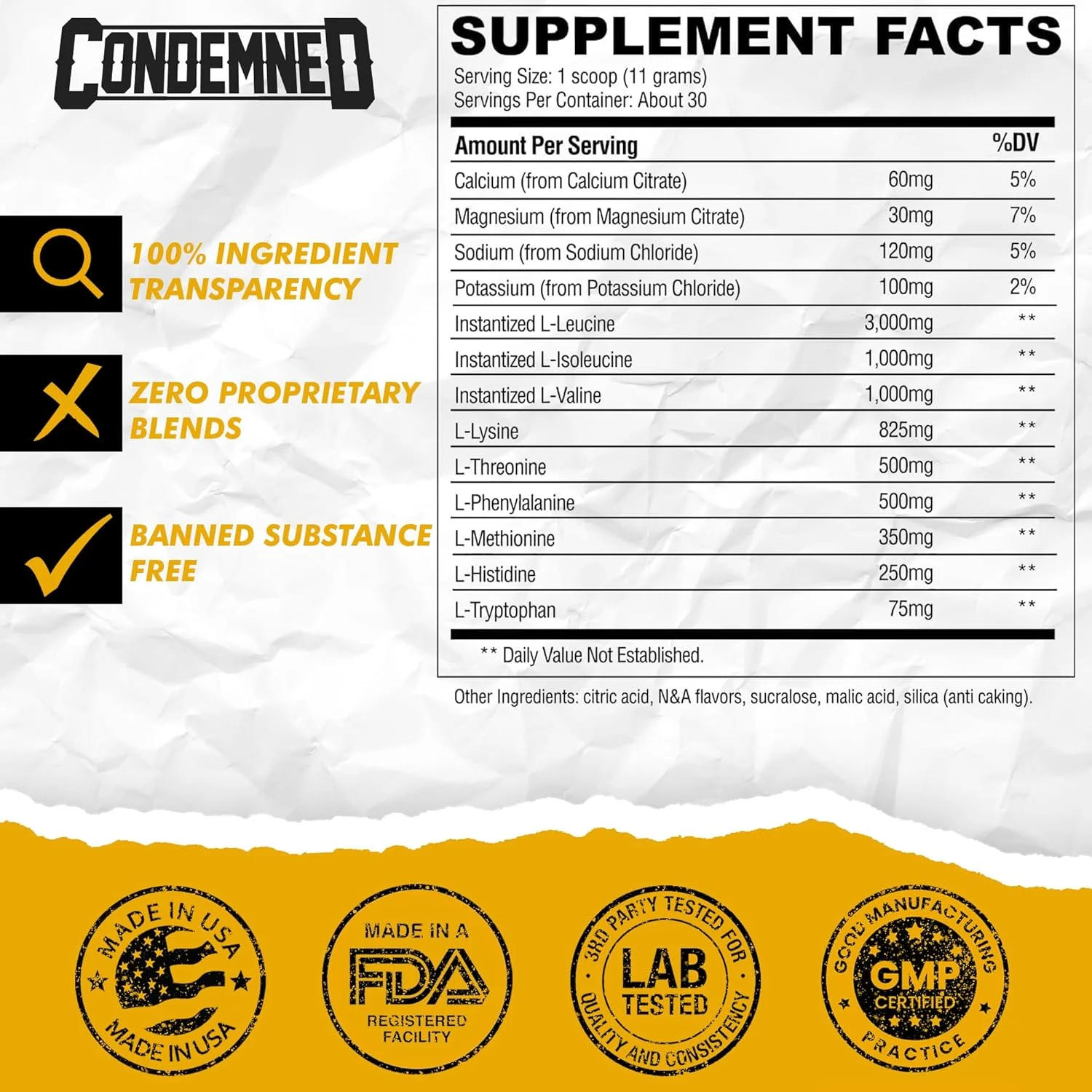 CONDEMNED Labz Confined EAA + BCAA - ریکاوری عضلات در حین یا بعد از تمرین - اسیدهای آمینه ضروری، اسیدهای آمینه شاخه دار، الکترولیت ها، 30 سروینگ (پانچ میوه) CONDEMNED Labz Confined EAA + BCAA - ریکاوری عضلات در حین یا بعد از تمرین - اسیدهای آمینه ضروری، اسیدهای آمینه شاخه دار، الکترولیت ها، 30 سروینگ (پانچ میوه)