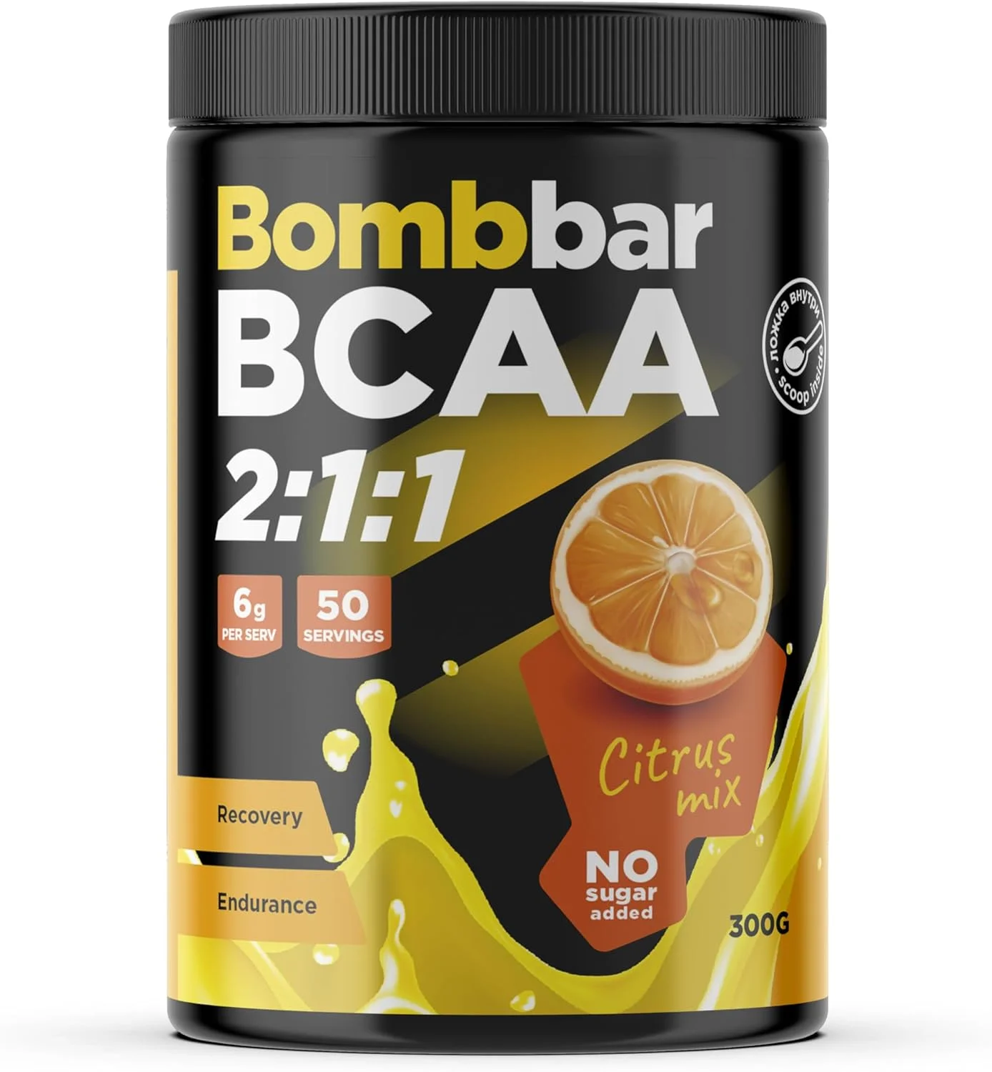 پودر مکمل غذایی BCAA بومبار با طعم مخلوط مرکبات 300 گرم