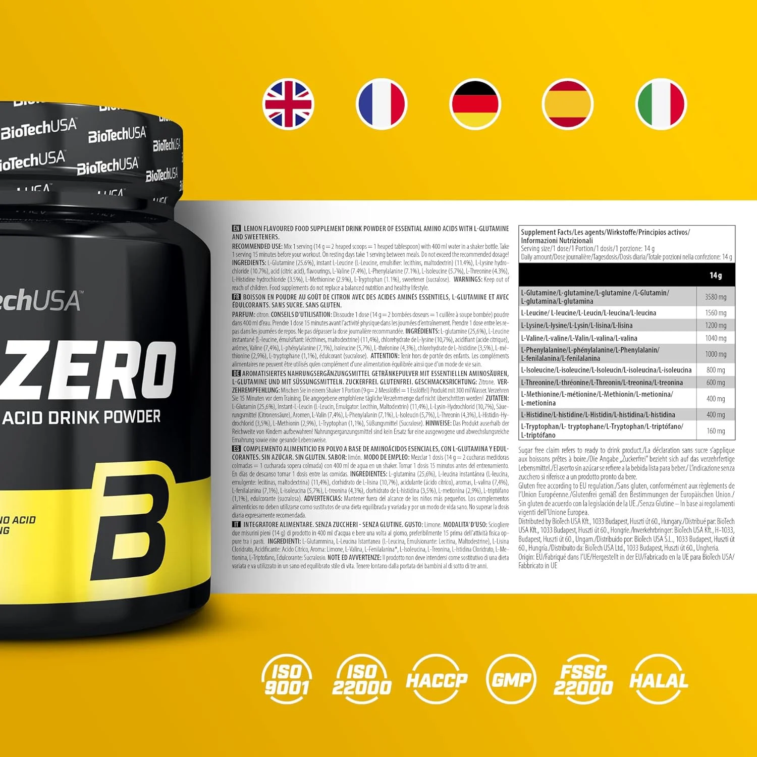 BioTechUSA Biotech USA EAA Zero 350 گرم اسیدهای آمینه ضروری EAA BCAA BioTechUSA Biotech USA EAA Zero 350 گرم اسیدهای آمینه ضروری EAA BCAA