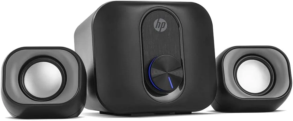 اسپیکر 2.1 کاناله مشکی HP مدل DHS-2111S با برق USB و اتصال 3.5 میلی‌متری، توان ساب ووفر 5 وات مدل 2B285AA