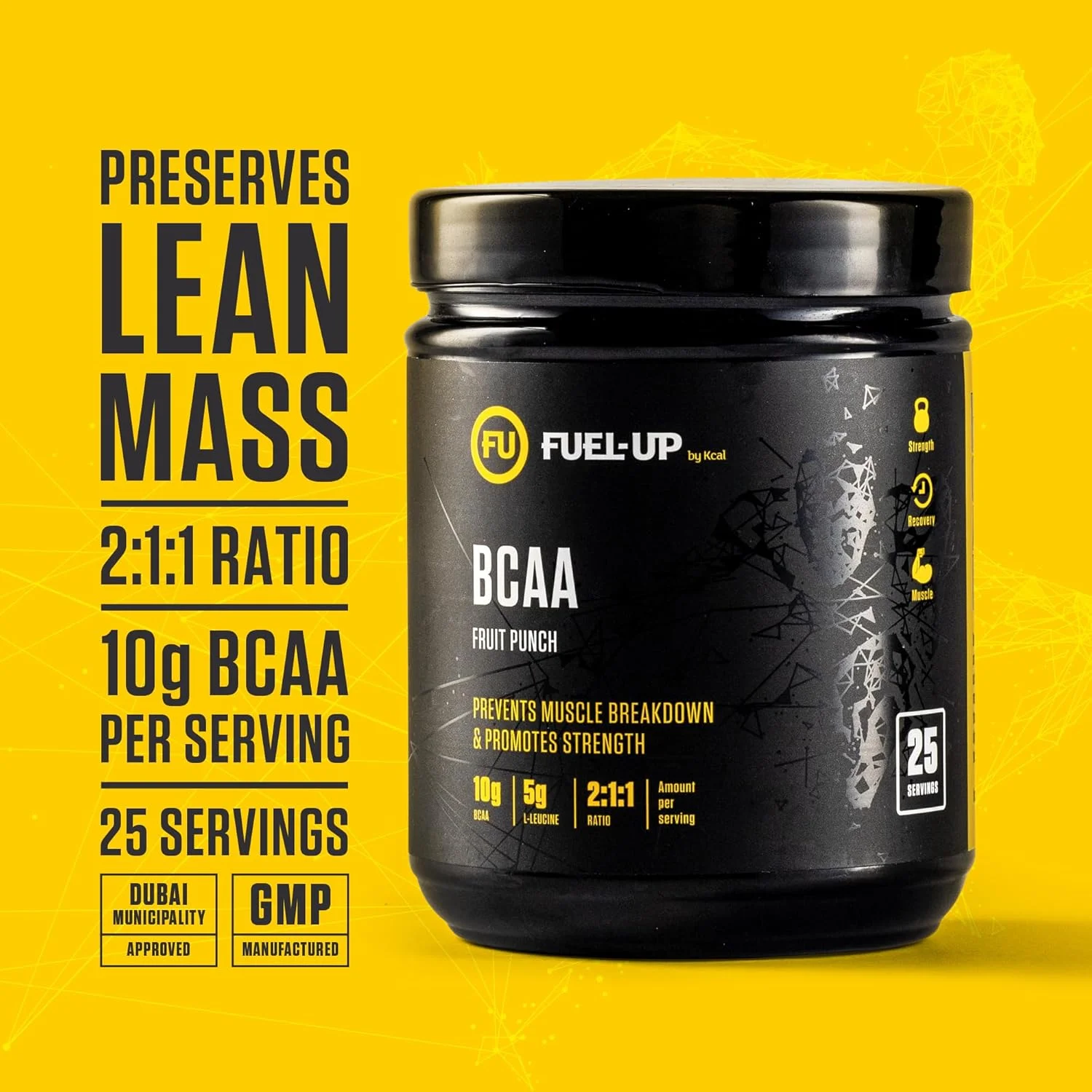 مکمل BCAA برای رشد و ریکاوری عضلات | نسبت 2:1:1 | 10 گرم BCAA در هر وعده | طعم پانچ میوه | پشتیبانی قبل، حین و بعد از تمرین | 25 وعده | سوخت رسانی توسط Kcal مکمل BCAA برای رشد و ریکاوری عضلات | نسبت 2:1:1 | 10 گرم BCAA در هر وعده | طعم پانچ میوه | پشتیبانی قبل، حین و بعد از تمرین | 25 وعده | سوخت رسانی توسط Kcal