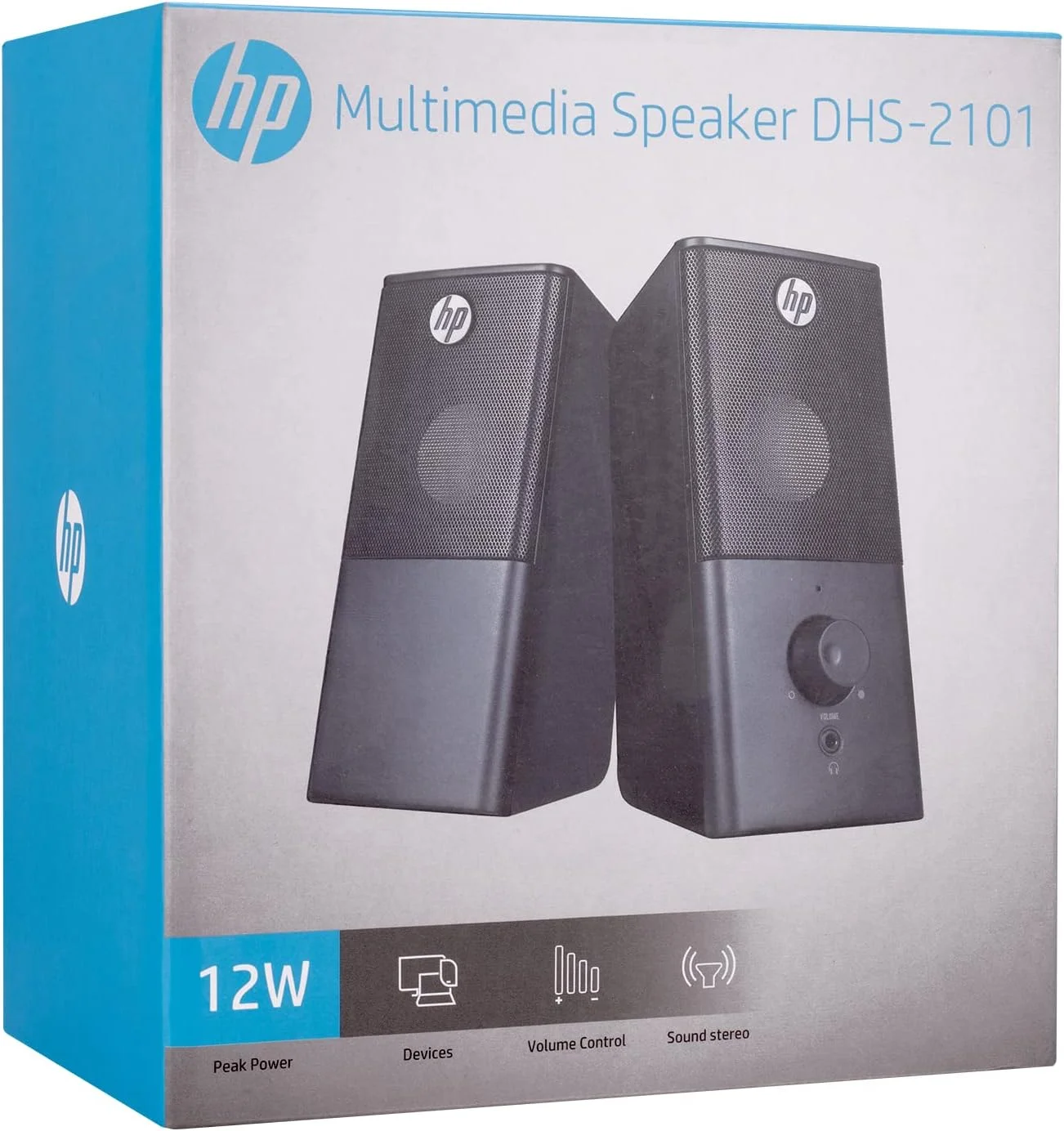اسپیکر رومیزی HP DHS-2101 با توان 12 وات و 2.0 کانال، اتصال Micro USB - مشکی
