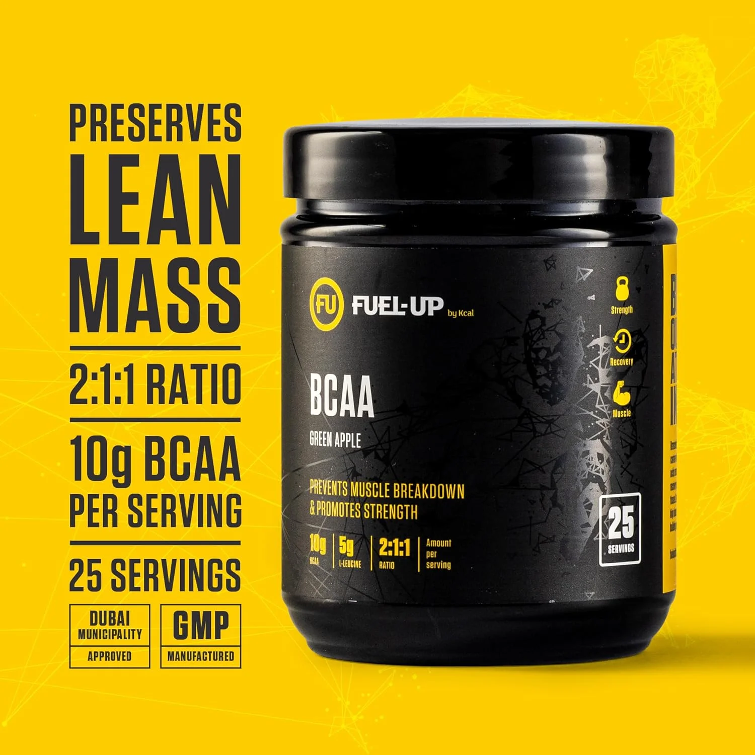 مکمل BCAA برای رشد و ریکاوری عضلات | نسبت 2:1:1 | 10 گرم BCAA در هر وعده (13 گرم کل) | طعم سیب سبز | پشتیبانی قبل، حین و بعد از تمرین | 25 وعده | سوخت رسانی توسط Kcal مکمل BCAA برای رشد و ریکاوری عضلات | نسبت 2:1:1 | 10 گرم BCAA در هر وعده (13 گرم کل) | طعم سیب سبز | پشتیبانی قبل، حین و بعد از تمرین | 25 وعده | سوخت رسانی توسط Kcal
