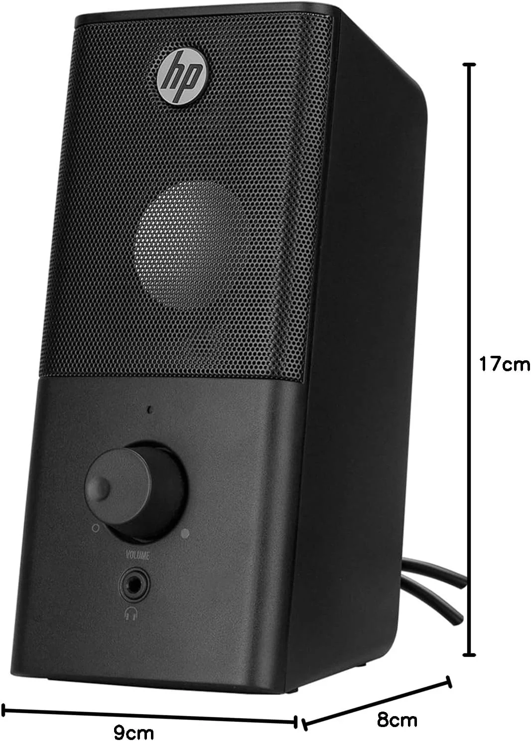 اسپیکر رومیزی HP DHS-2101 با توان 12 وات و 2.0 کانال، اتصال Micro USB - مشکی