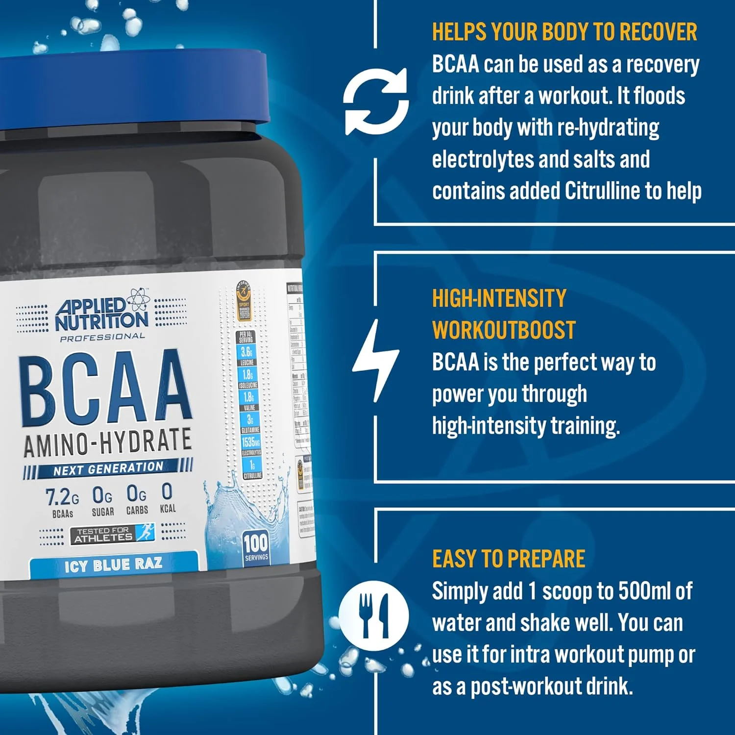 پودر BCAA اپلاید نوتریشن، مکمل اسیدهای آمینه شاخه دار با ویتامین B6، مکمل الکترولیت ها، نوشیدنی انرژی زا پودری برای ریکاوری حین تمرین، 1.4 کیلوگرم پودر BCAA اپلاید نوتریشن، مکمل اسیدهای آمینه شاخه دار با ویتامین B6، مکمل الکترولیت ها، نوشیدنی انرژی زا پودری برای ریکاوری حین تمرین، 1.4 کیلوگرم
