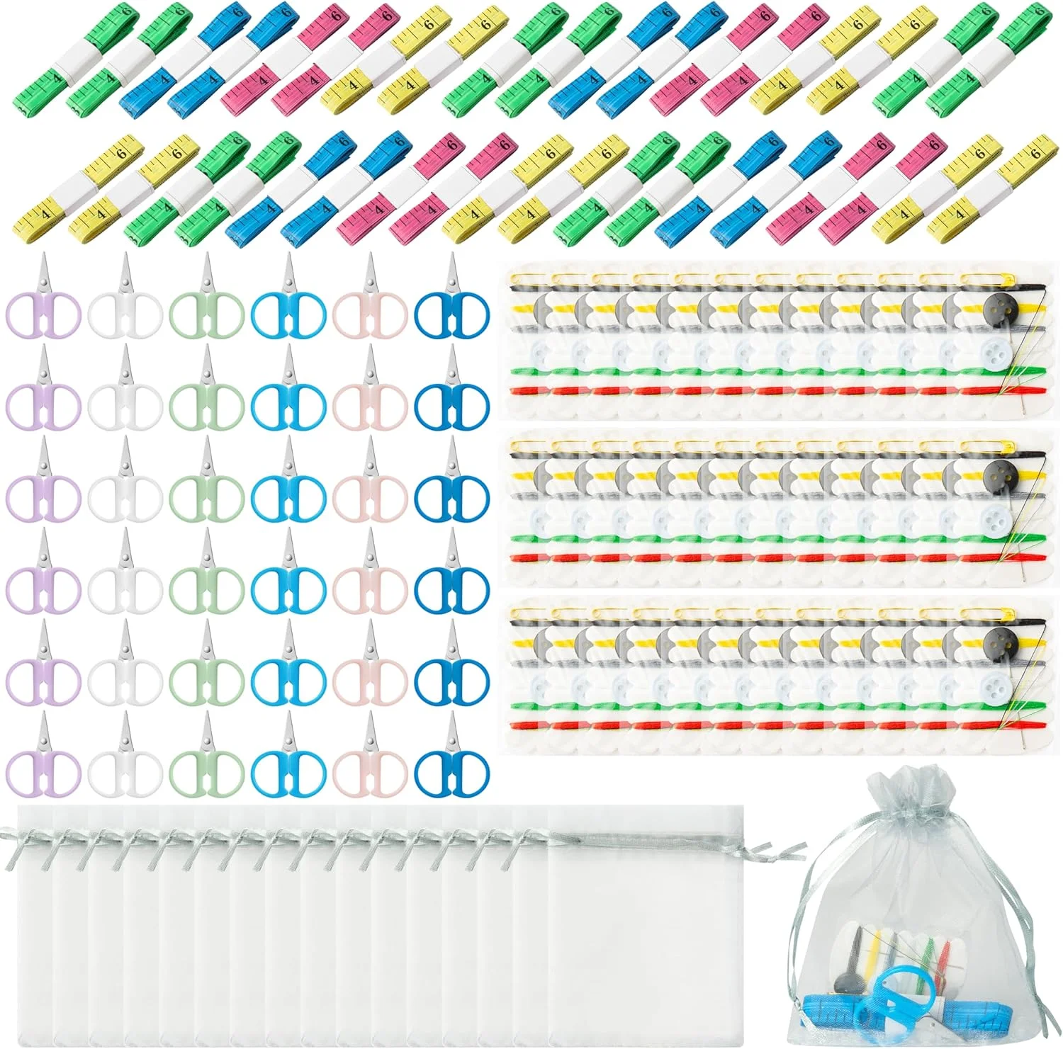 جعبه خیاطی مسافرتی کودک واتینک 144 تکه، کیت خیاطی کوچک و ساده و کاربردی برای تعمیر نخ، کیت اضطراری با متر نواری و خط کش، کیت اضطراری مینی برای کیسه های هدیه خوش آمد گویی کلاس درس کودکان جعبه خیاطی مسافرتی کودک واتینک 144 تکه، کیت خیاطی کوچک و ساده و کاربردی برای تعمیر نخ، کیت اضطراری با متر نواری و خط کش، کیت اضطراری مینی برای کیسه های هدیه خوش آمد گویی کلاس درس کودکان