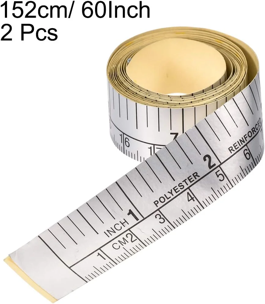 نوار اندازه گیری چسبی uxcell، 60 اینچ، نوار اندازه گیری پوست کنده و چسبنده، مقیاس اینچ/متریک برای میز کار، 2 عدد نوار اندازه گیری چسبی uxcell، 60 اینچ، نوار اندازه گیری پوست کنده و چسبنده، مقیاس اینچ/متریک برای میز کار، 2 عدد