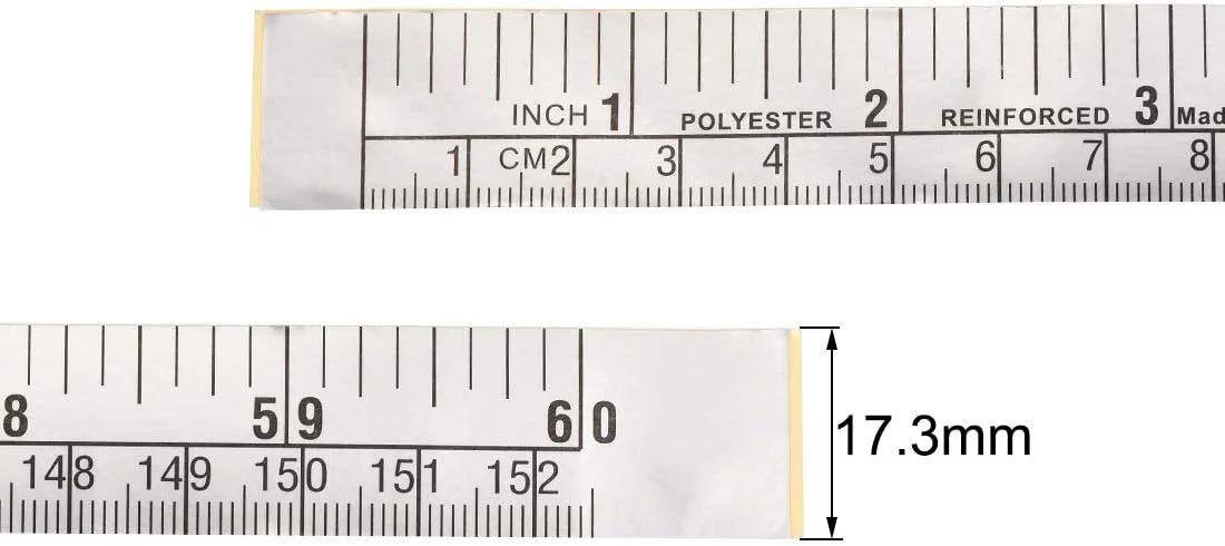 نوار اندازه گیری چسبی uxcell، 60 اینچ، نوار اندازه گیری پوست کنده و چسبنده، مقیاس اینچ/متریک برای میز کار، 2 عدد نوار اندازه گیری چسبی uxcell، 60 اینچ، نوار اندازه گیری پوست کنده و چسبنده، مقیاس اینچ/متریک برای میز کار، 2 عدد