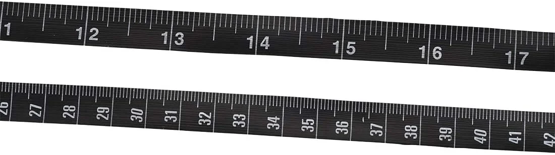 متر خیاطی پارچه ای یوایکسسل برای اندازه گیری بدن 1.5 متری 60 اینچی، متر اندازه گیری نرم دو طرفه برای خیاطی، مشکی