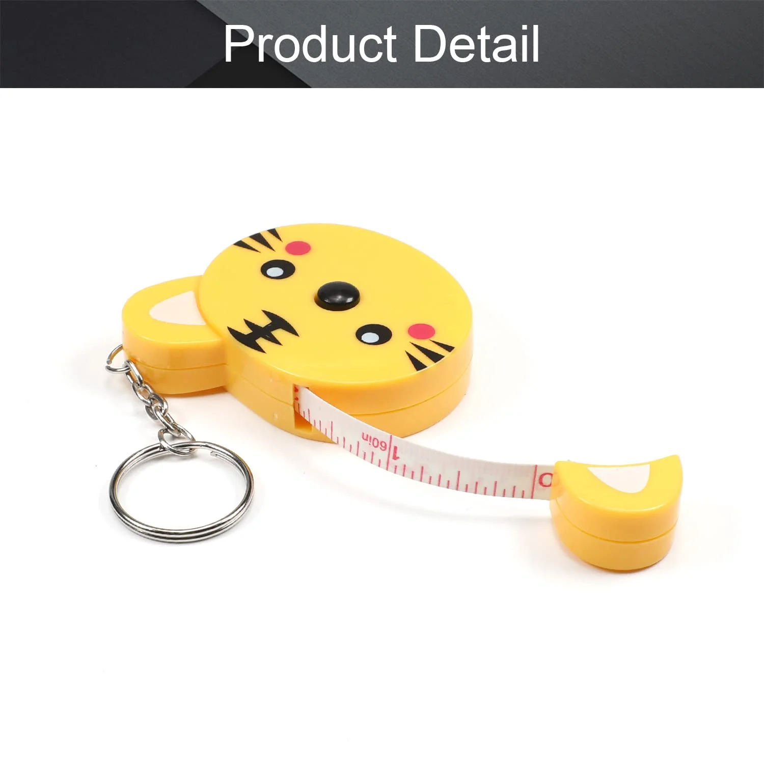 متر خیاطی کارتونی زرد Utoolmart به طول 1.5 متر، متر اندازه گیری جمع شونده نرم دو طرفه برای خیاطی، 1 عدد متر خیاطی کارتونی زرد Utoolmart به طول 1.5 متر، متر اندازه گیری جمع شونده نرم دو طرفه برای خیاطی، 1 عدد