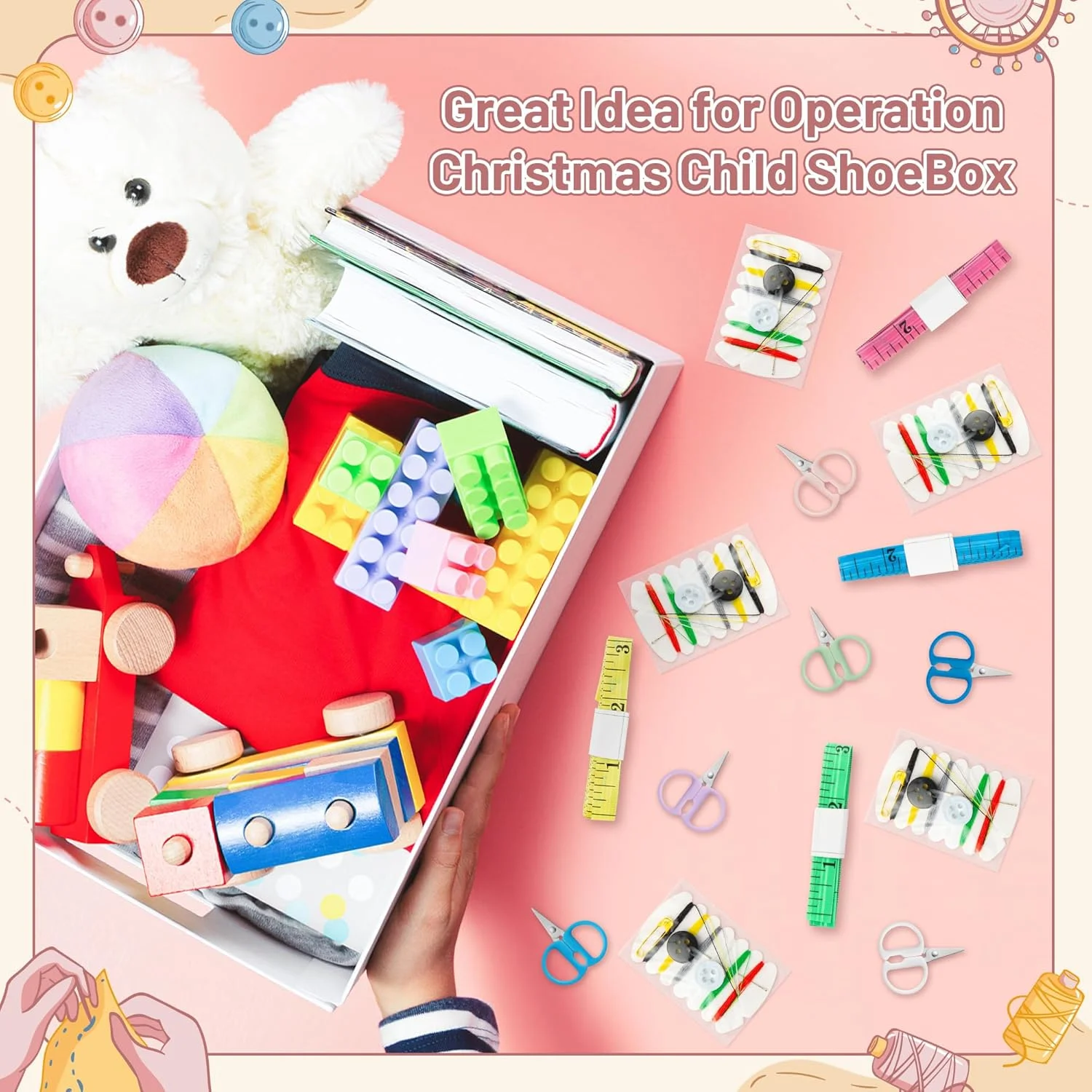 جعبه خیاطی مسافرتی کودک واتینک 144 تکه، کیت خیاطی کوچک و ساده و کاربردی برای تعمیر نخ، کیت اضطراری با متر نواری و خط کش، کیت اضطراری مینی برای کیسه های هدیه خوش آمد گویی کلاس درس کودکان جعبه خیاطی مسافرتی کودک واتینک 144 تکه، کیت خیاطی کوچک و ساده و کاربردی برای تعمیر نخ، کیت اضطراری با متر نواری و خط کش، کیت اضطراری مینی برای کیسه های هدیه خوش آمد گویی کلاس درس کودکان