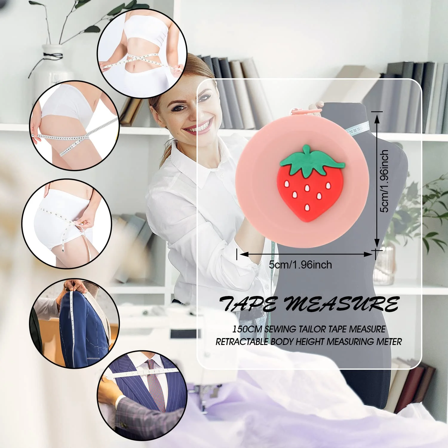 متر خیاطی جمع شونده UHOMENY بسته 3 عددی، متر نواری نرم کارتونی کوچک 60 اینچی برای بدن، متر خیاطی انعطاف پذیر برای خیاطی، ابزار برش، خط کش، اندازه گیری قد، دور کمر، نوار اندازه گیری کاهش وزن متر خیاطی جمع شونده UHOMENY بسته 3 عددی، متر نواری نرم کارتونی کوچک 60 اینچی برای بدن، متر خیاطی انعطاف پذیر برای خیاطی، ابزار برش، خط کش، اندازه گیری قد، دور کمر، نوار اندازه گیری کاهش وزن