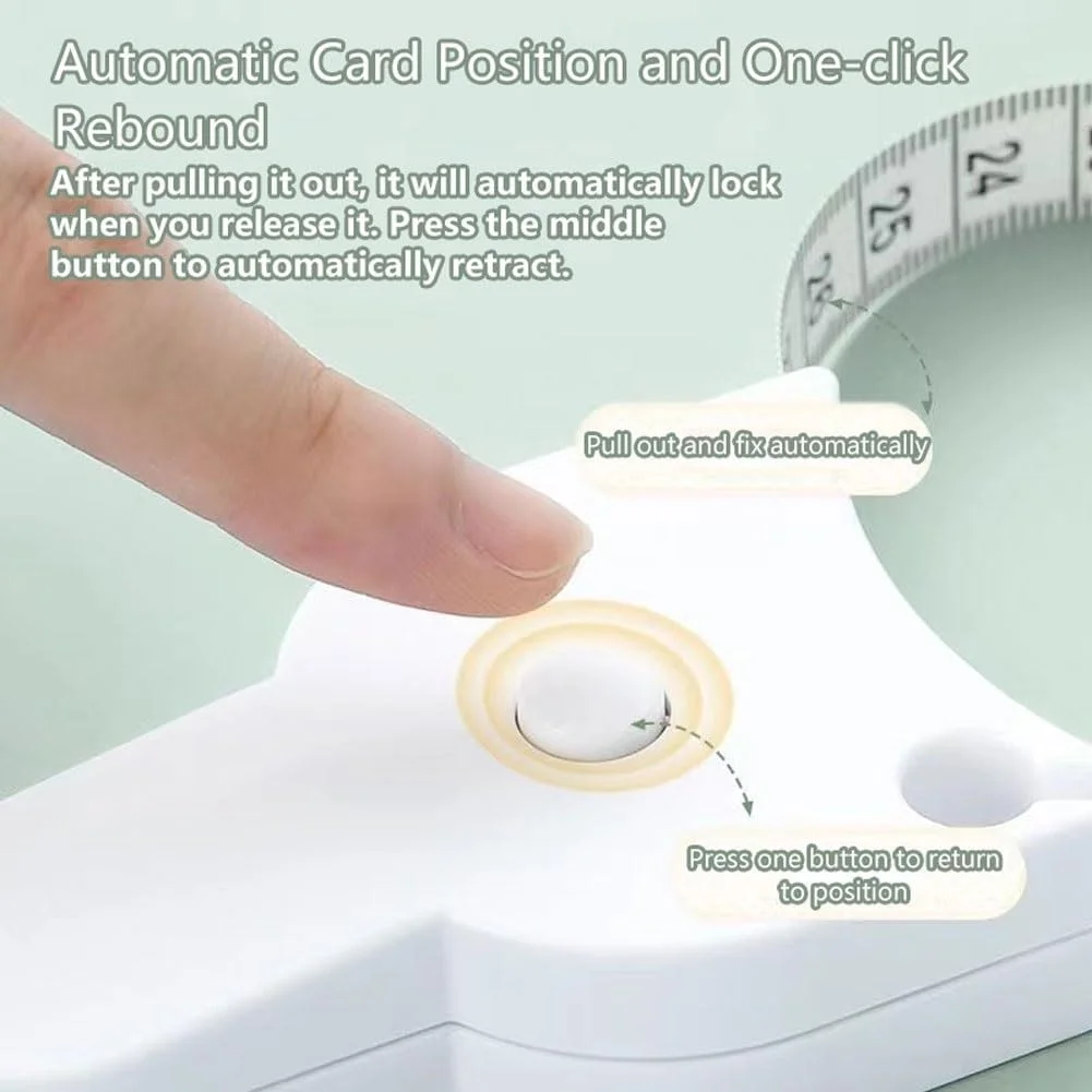 متر نواری دو طرفه بدن UBCEOPLK، 1.5 متری/60 اینچی جمع شونده، دارای دکمه فشاری برای جمع کردن و سیستم قفل پین، طراحی قابل حمل برای اندازه گیری بازو، ران، سینه، کمر، باسن (مشکی) متر نواری دو طرفه بدن UBCEOPLK، 1.5 متری/60 اینچی جمع شونده، دارای دکمه فشاری برای جمع کردن و سیستم قفل پین، طراحی قابل حمل برای اندازه گیری بازو، ران، سینه، کمر، باسن (مشکی)