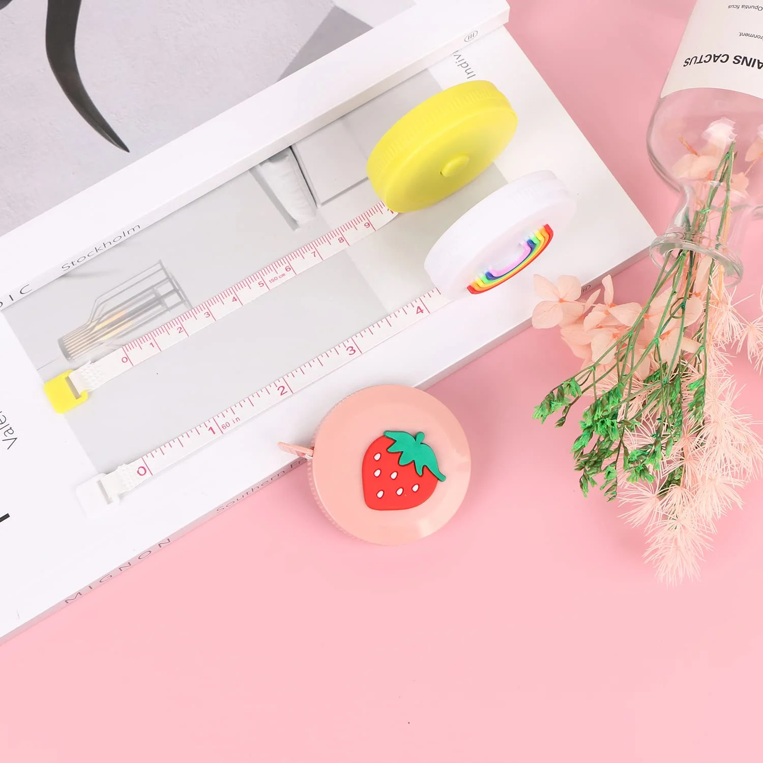 متر خیاطی جمع شونده UHOMENY بسته 3 عددی، متر نواری نرم کارتونی کوچک 60 اینچی برای بدن، متر خیاطی انعطاف پذیر برای خیاطی، ابزار برش، خط کش، اندازه گیری قد، دور کمر، نوار اندازه گیری کاهش وزن متر خیاطی جمع شونده UHOMENY بسته 3 عددی، متر نواری نرم کارتونی کوچک 60 اینچی برای بدن، متر خیاطی انعطاف پذیر برای خیاطی، ابزار برش، خط کش، اندازه گیری قد، دور کمر، نوار اندازه گیری کاهش وزن