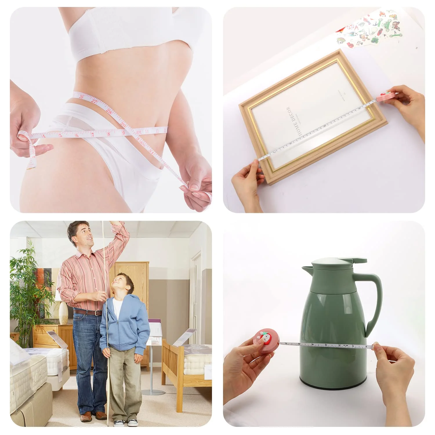 متر خیاطی جمع شونده UHOMENY بسته 3 عددی، متر نواری نرم کارتونی کوچک 60 اینچی برای بدن، متر خیاطی انعطاف پذیر برای خیاطی، ابزار برش، خط کش، اندازه گیری قد، دور کمر، نوار اندازه گیری کاهش وزن متر خیاطی جمع شونده UHOMENY بسته 3 عددی، متر نواری نرم کارتونی کوچک 60 اینچی برای بدن، متر خیاطی انعطاف پذیر برای خیاطی، ابزار برش، خط کش، اندازه گیری قد، دور کمر، نوار اندازه گیری کاهش وزن