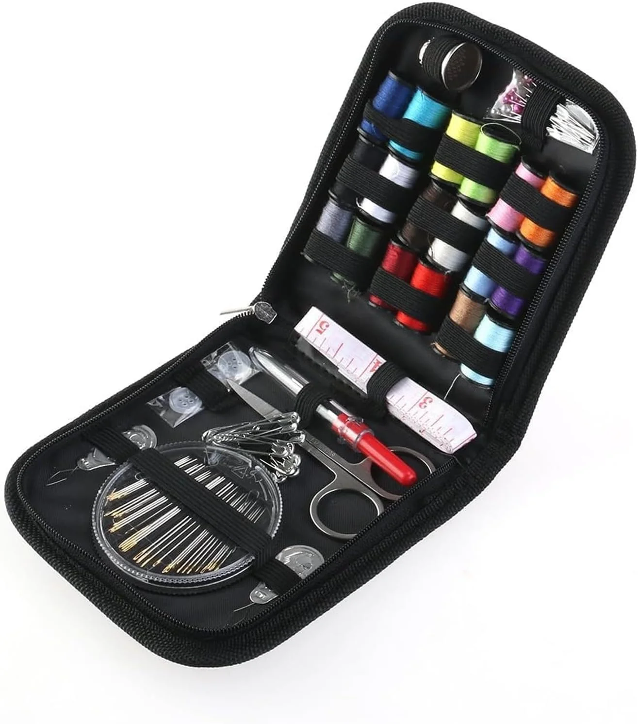 ست خیاطی هدیه کریسمس برای مادربزرگ، مادر، بزرگسالان، کودکان، مبتدی، مسافر، موارد اضطراری، لوازم خیاطی قابل حمل شامل متر نواری نرم، قیچی، نخ، سوزن خیاطی و غیره (مشکی) ست خیاطی هدیه کریسمس برای مادربزرگ، مادر، بزرگسالان، کودکان، مبتدی، مسافر، موارد اضطراری، لوازم خیاطی قابل حمل شامل متر نواری نرم، قیچی، نخ، سوزن خیاطی و غیره (مشکی)