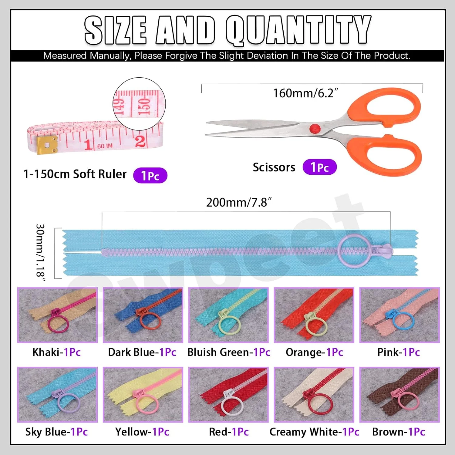 ست 12 عددی زیپ نایلونی رزینی 8 اینچی Swpeet در 10 رنگ مختلف با حلقه بالابر، قیچی، متر نواری نرم، زیپ پلاستیکی کویل، زیپ خیاطی برای خیاطی، کیف های صنایع دستی DIY، پوشاک ست 12 عددی زیپ نایلونی رزینی 8 اینچی Swpeet در 10 رنگ مختلف با حلقه بالابر، قیچی، متر نواری نرم، زیپ پلاستیکی کویل، زیپ خیاطی برای خیاطی، کیف های صنایع دستی DIY، پوشاک