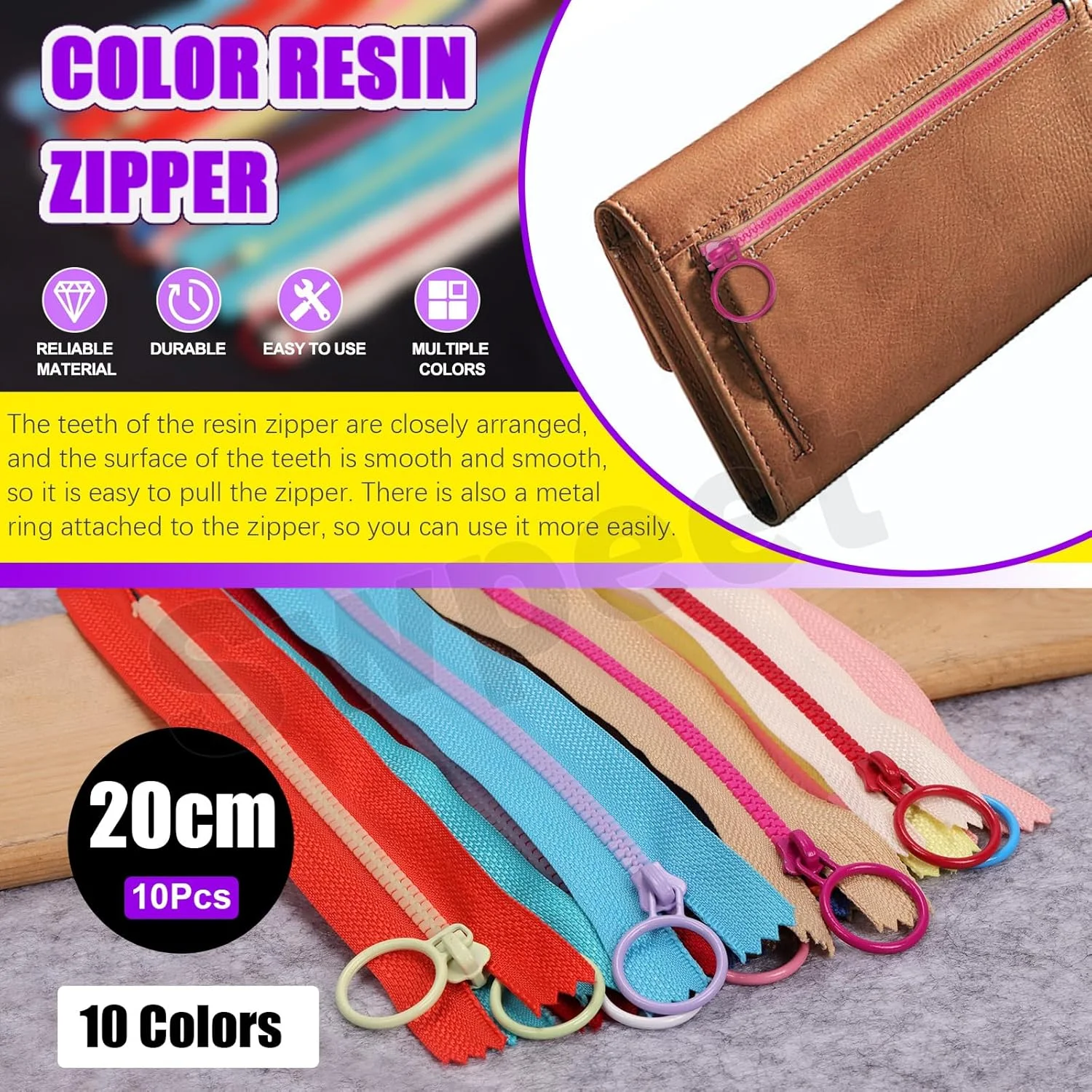 ست 12 عددی زیپ نایلونی رزینی 8 اینچی Swpeet در 10 رنگ مختلف با حلقه بالابر، قیچی، متر نواری نرم، زیپ پلاستیکی کویل، زیپ خیاطی برای خیاطی، کیف های صنایع دستی DIY، پوشاک ست 12 عددی زیپ نایلونی رزینی 8 اینچی Swpeet در 10 رنگ مختلف با حلقه بالابر، قیچی، متر نواری نرم، زیپ پلاستیکی کویل، زیپ خیاطی برای خیاطی، کیف های صنایع دستی DIY، پوشاک